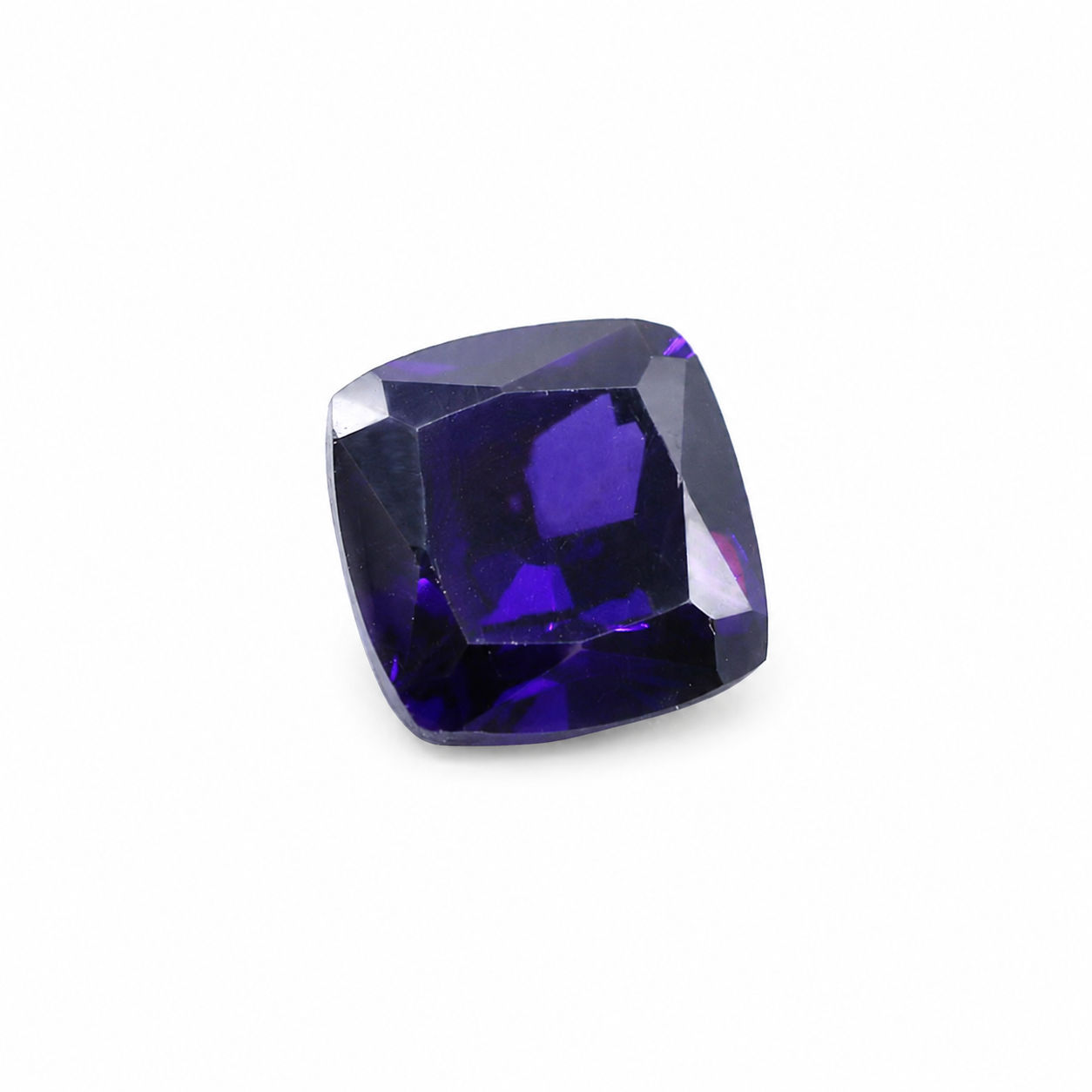 Cubic Zirconia (Amethyst Color) Cushion Faceted