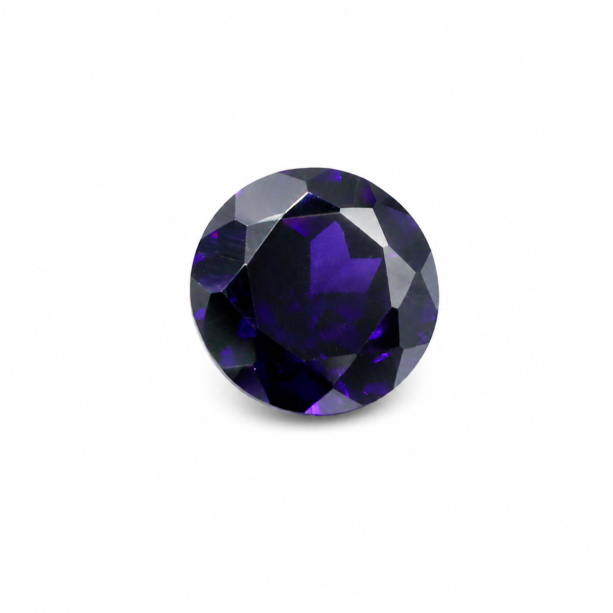 Cubic Zirconia (Amethyst Color) Round Faceted