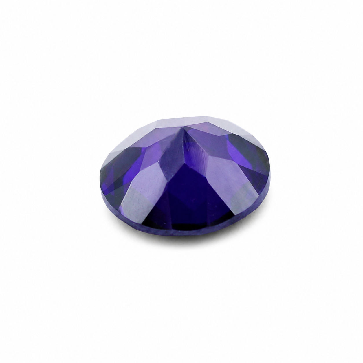 Cubic Zirconia (Amethyst Color) Round Faceted