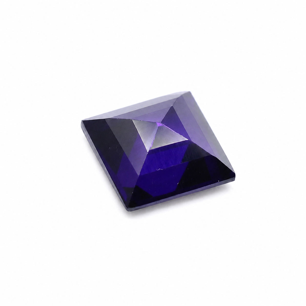 Cubic Zirconia (Amethyst Color) Square Faceted