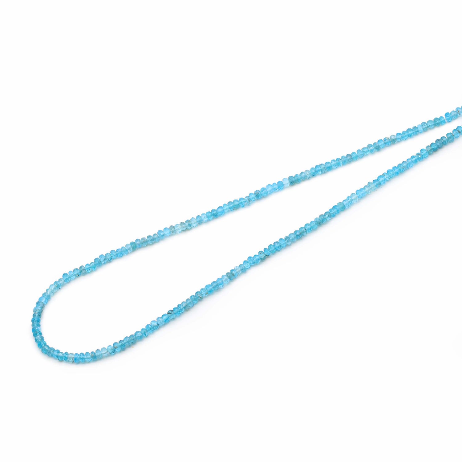 Neon Apatite 3mm to 4mm Rondelle Faceted Beads (18 Inch)