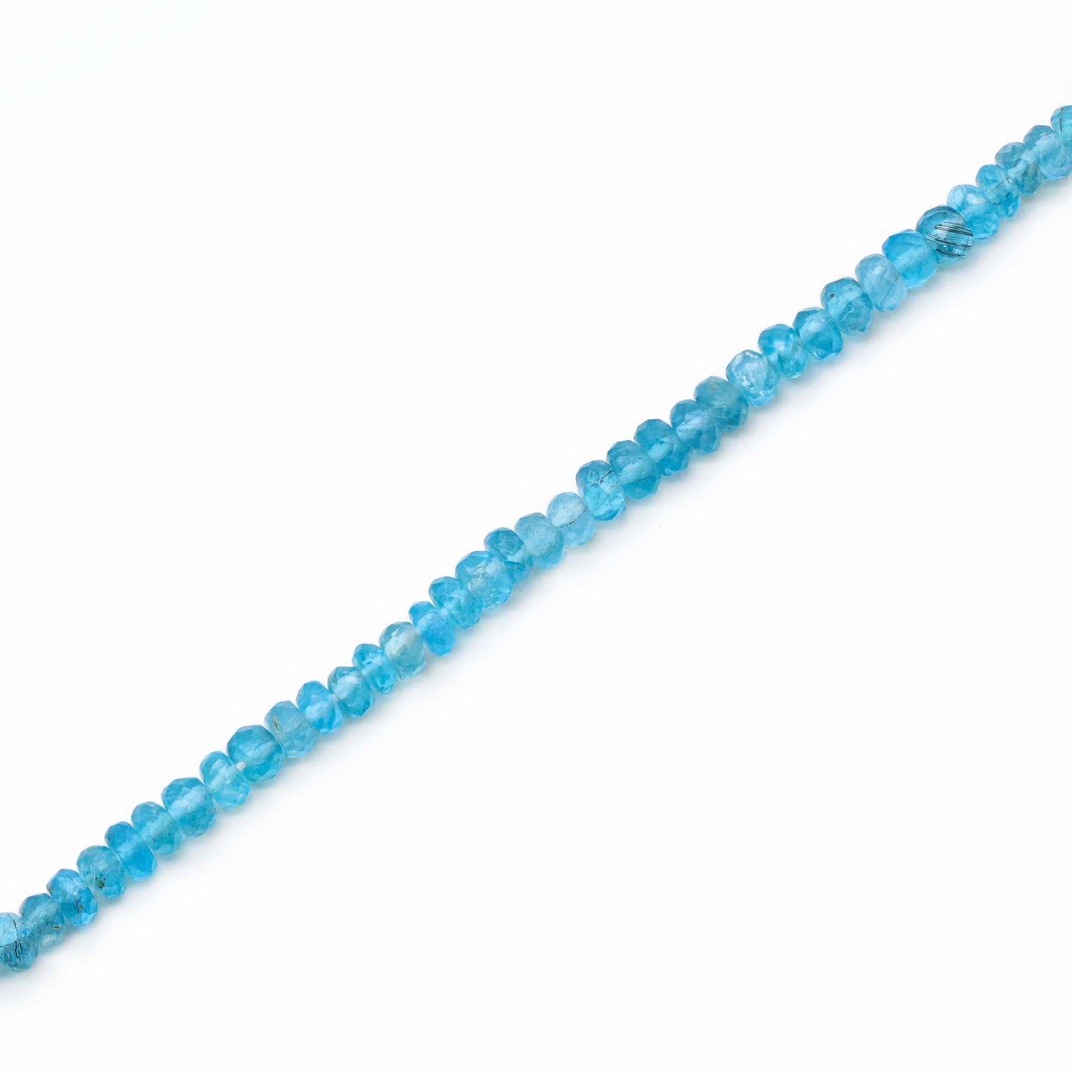 Neon Apatite 3mm to 4mm Rondelle Faceted Beads (18 Inch)