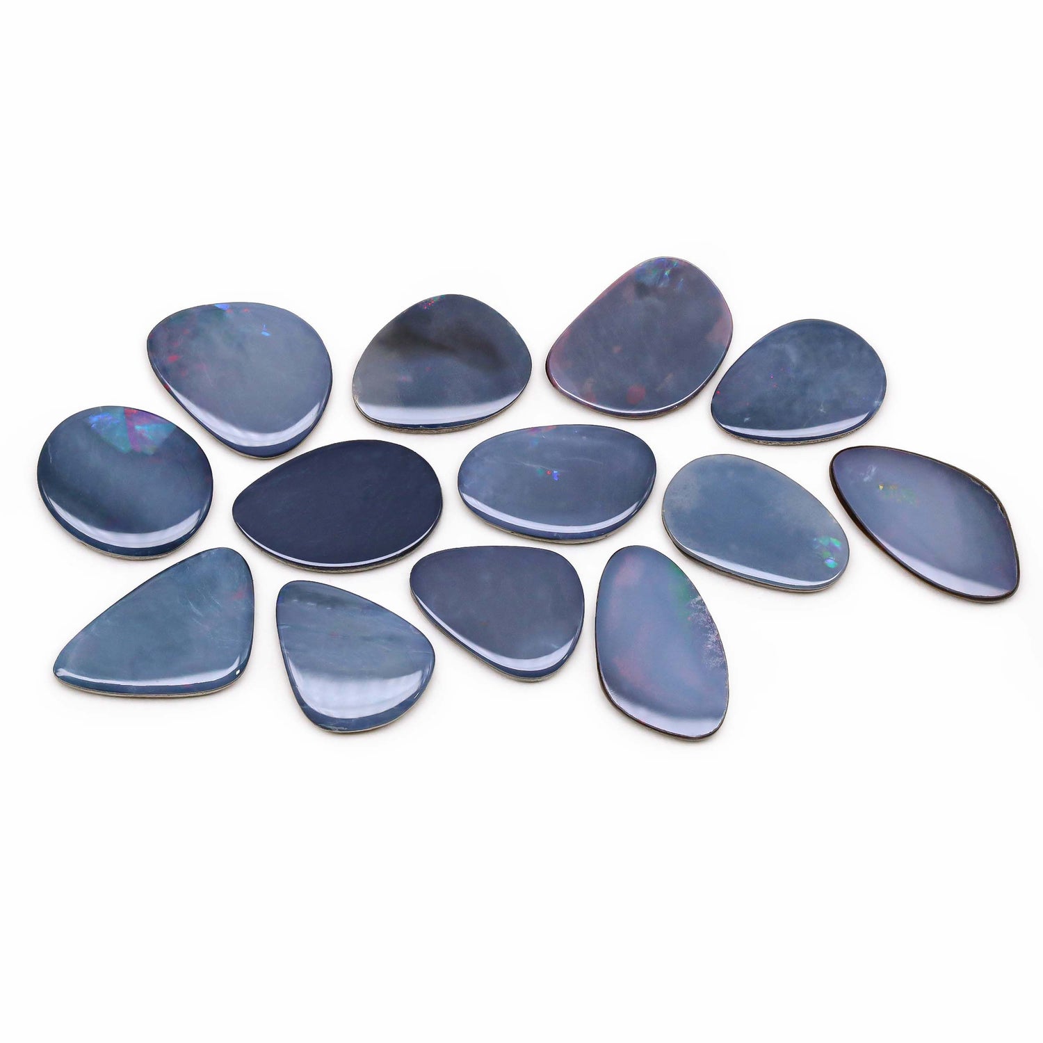 Australian Opal Doublet 15.50x11mm to 19.50x11.50mm Mix Smooth Slices