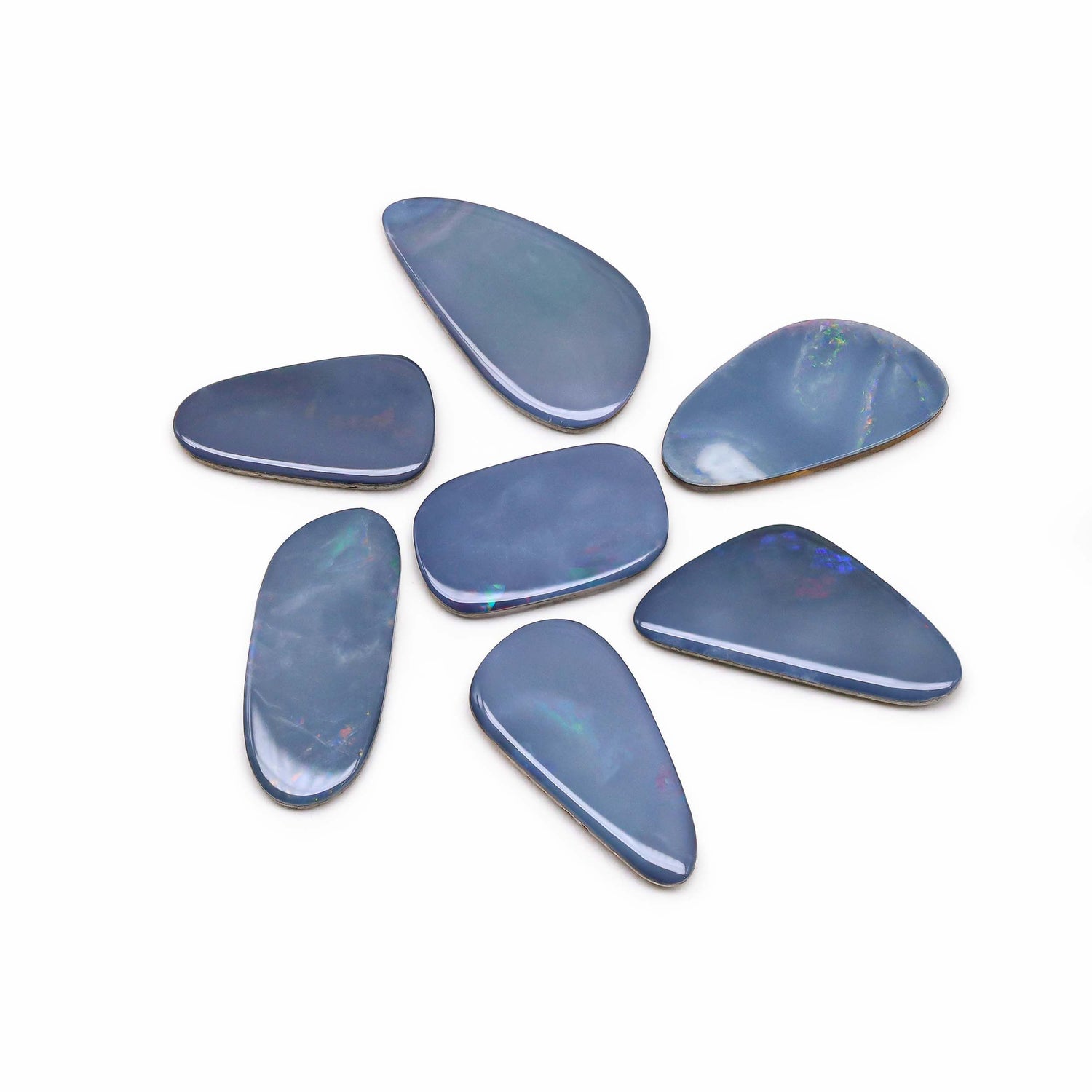 Australian Opal Doublet 16.50x8.50mm to 19.50x11mm Mix Smooth Slices