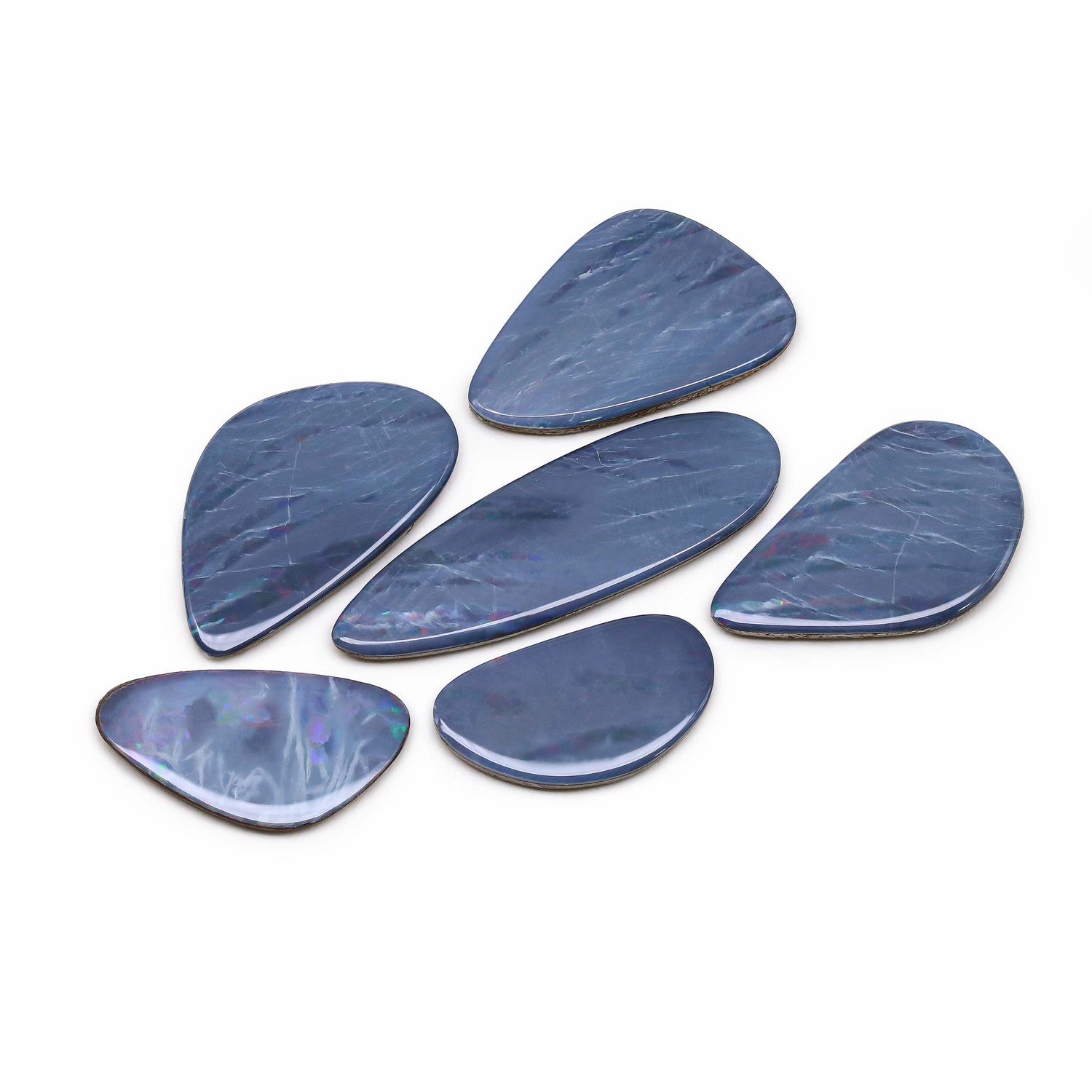 Australian Opal Doublet 20.50x11.50mm to 35.50x11.50mm Mix Smooth Slices
