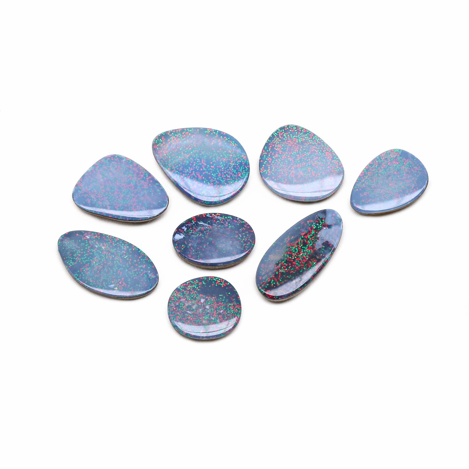 Australian Opal Doublet 12x8mm to 15x11mm Mix Smooth Slices