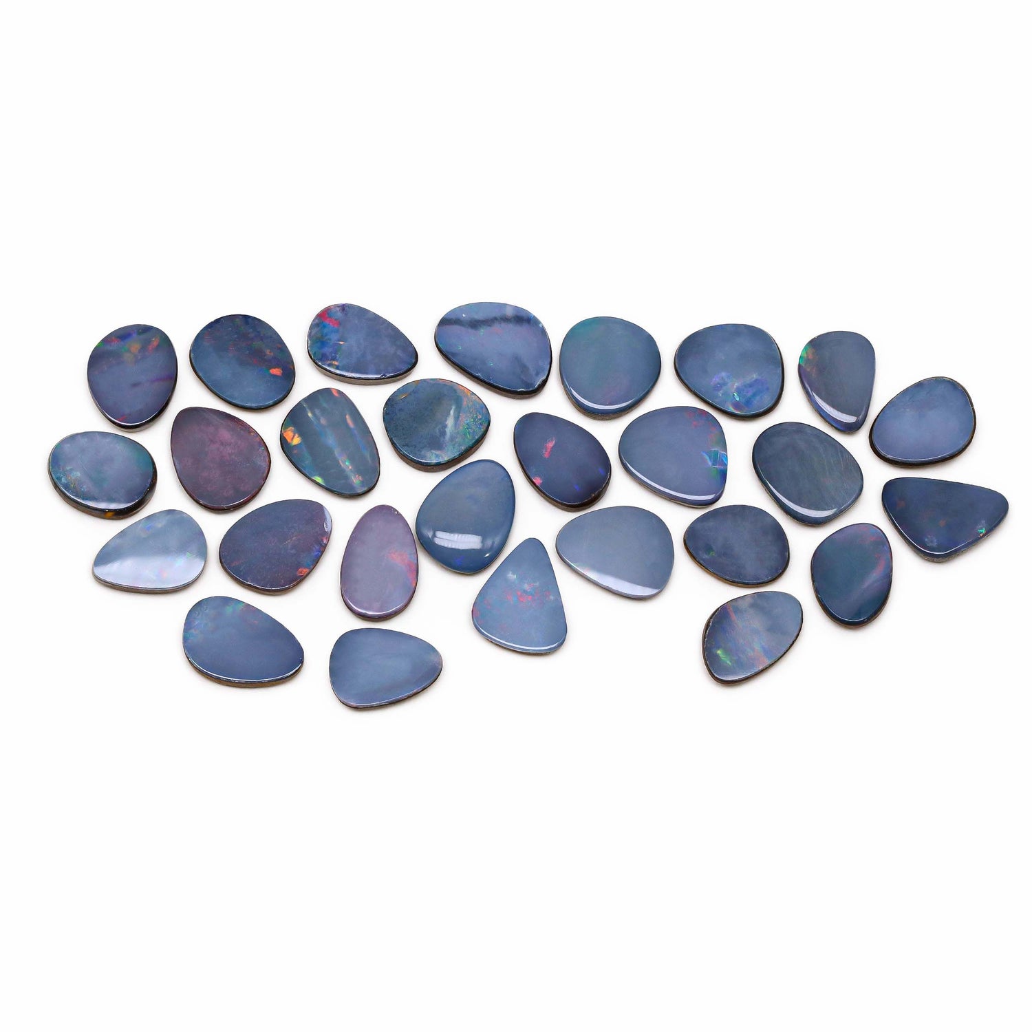 Australian Opal Doublet 10x7mm to 11x8.50mm Mix Smooth Slices