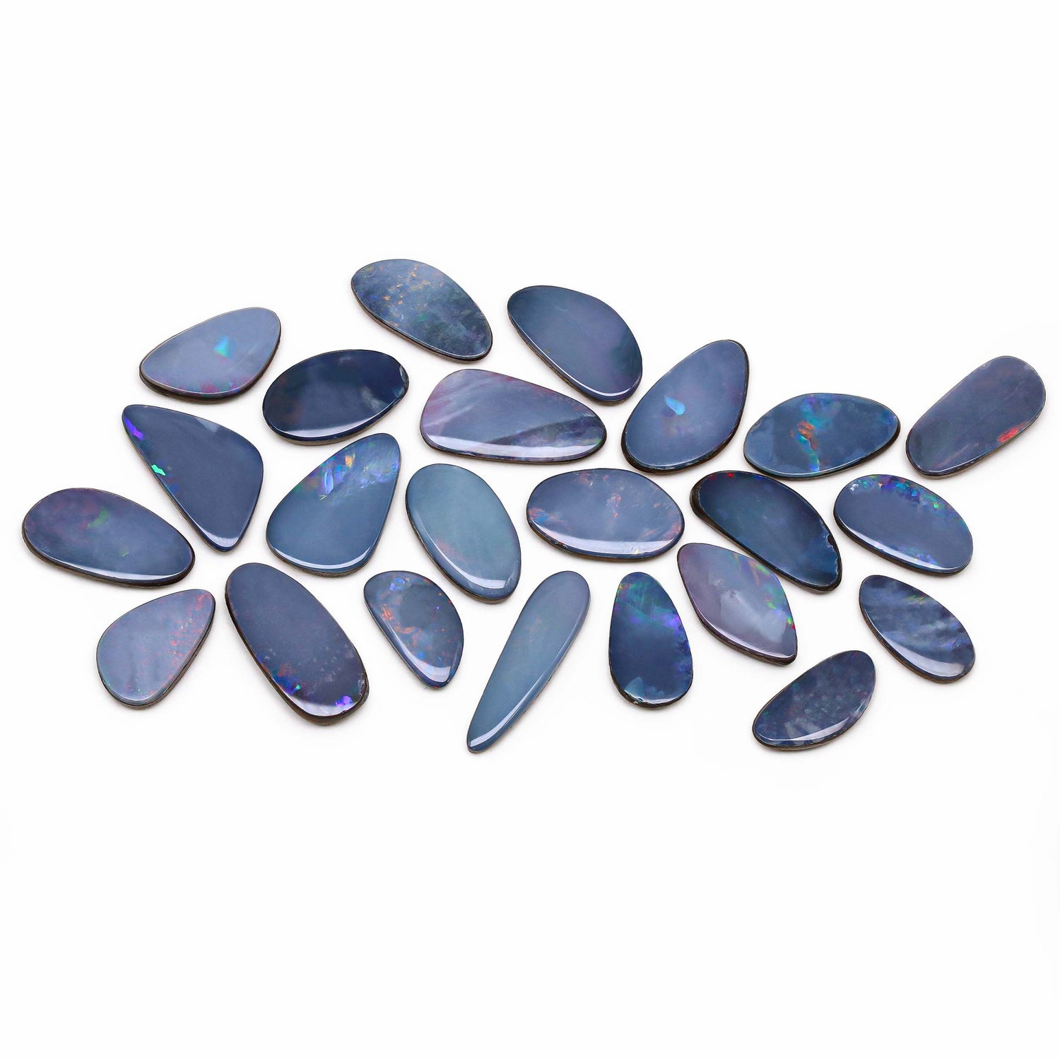 Australian Opal Doublet 11x5.50mm to 15x7mm Mix Smooth Slices