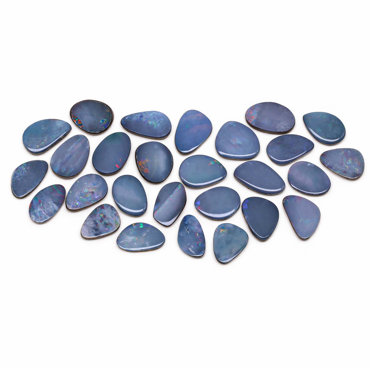 Australian Opal Doublet 11x7mm to 13x7.50mm Mix Smooth Slices