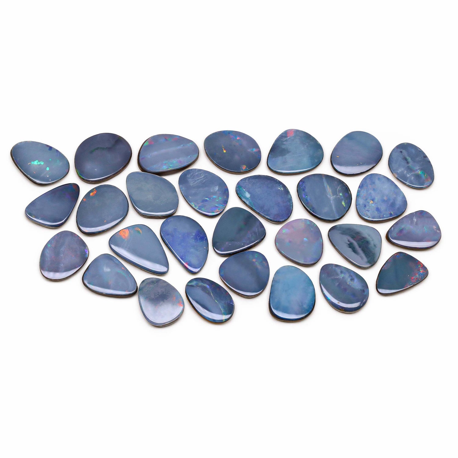Australian Opal Doublet 11x8mm to 14x8.50mm Mix Smooth Slices