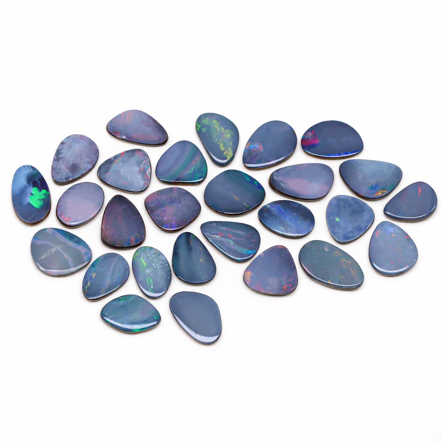 Australian Opal Doublet 11x8mm to 14.50x8.50mm Mix Smooth Slices