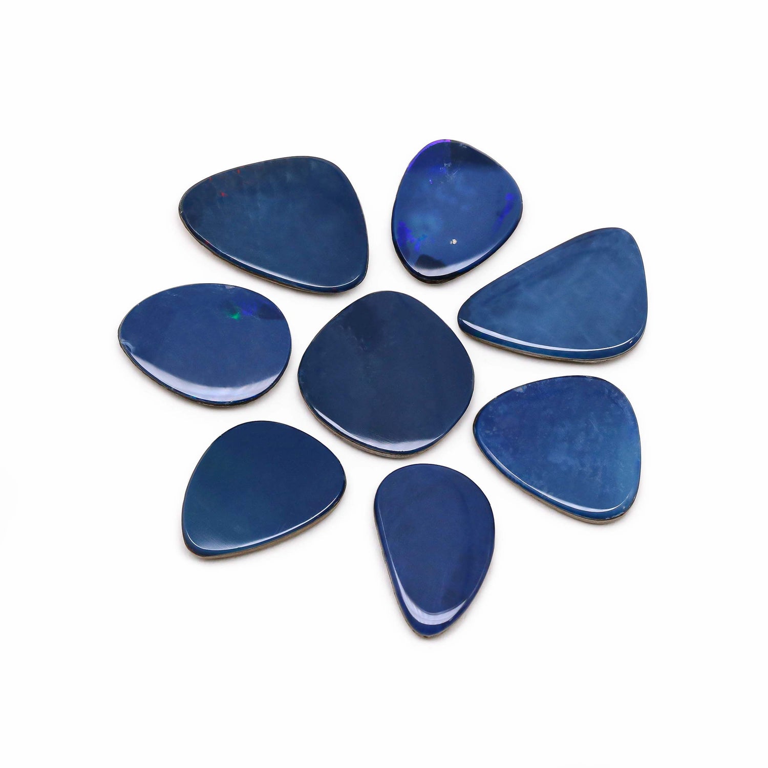 Australian Opal Doublet 12.50x11mm to 17x12mm Mix Smooth Slices