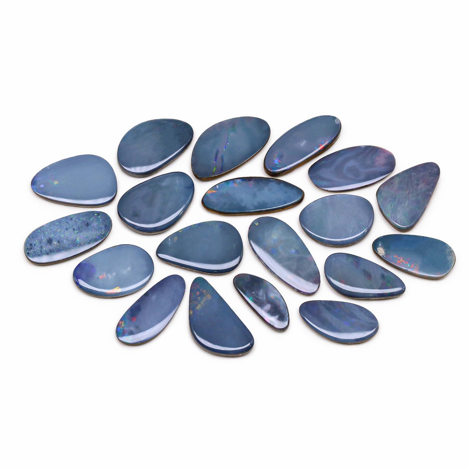 Australian Opal Doublet 13x5.50mm to 18x7mm Mix Smooth Slices