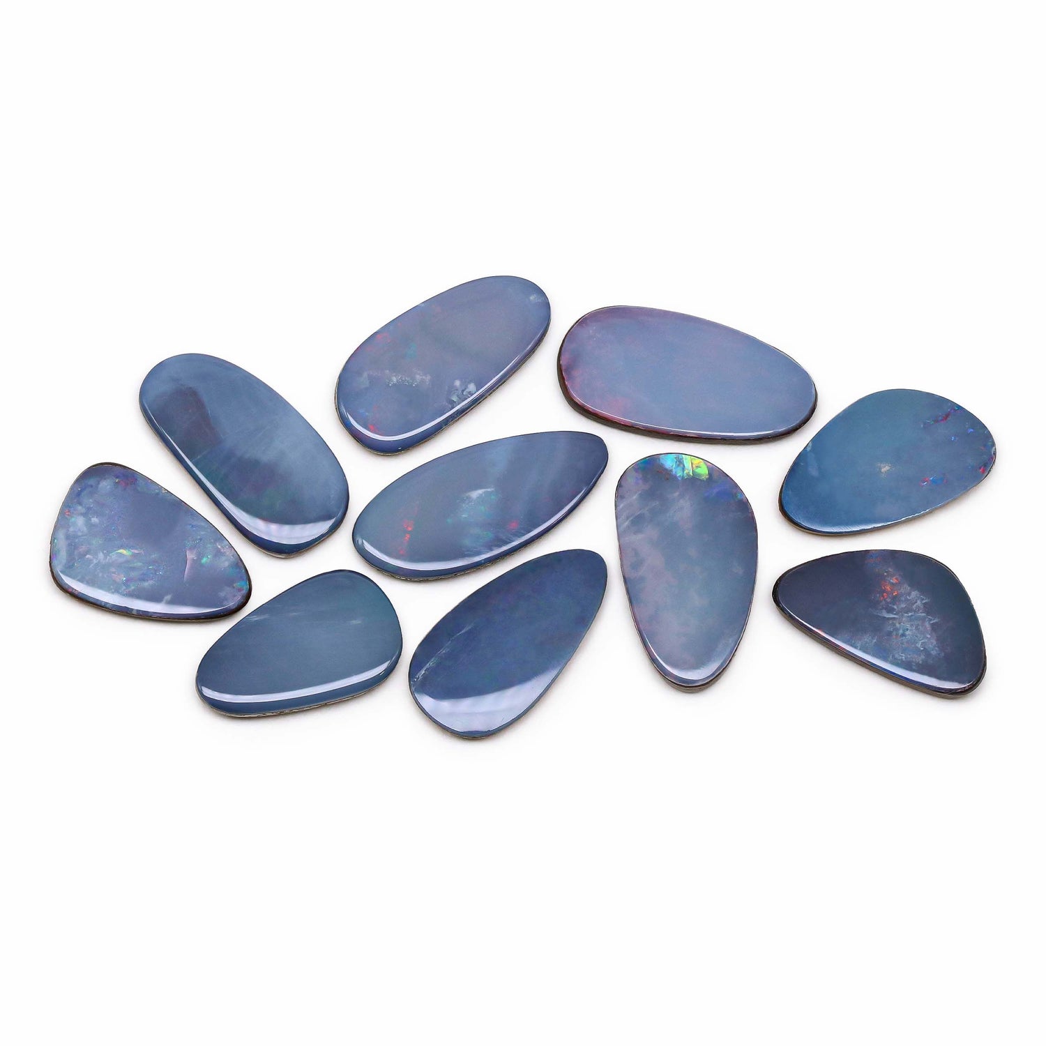 Australian Opal Doublet 15x9mm to 19.50x8.50mm Mix Smooth Slices