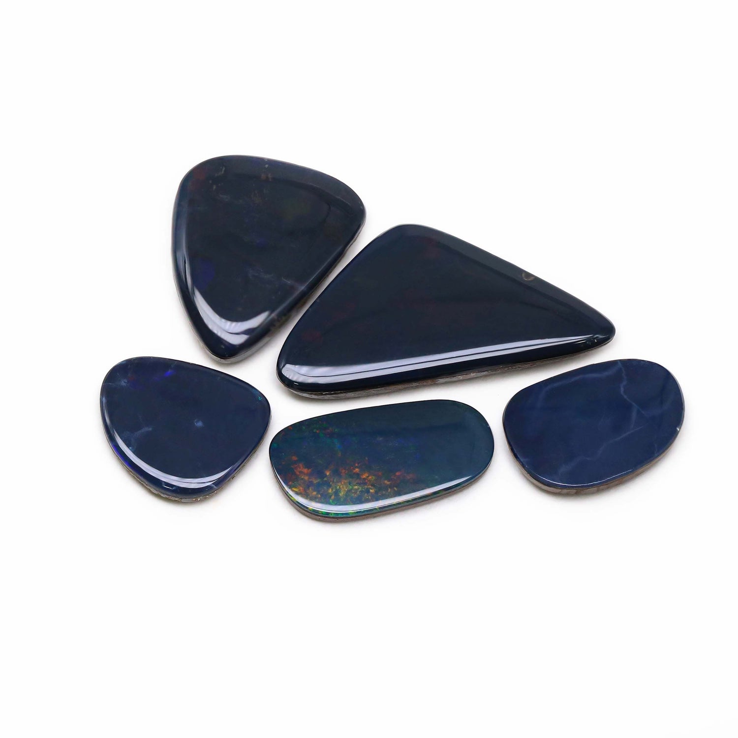Australian Opal Doublet 15x10.50mm to 28.50x14.50mm Mix Smooth Slices