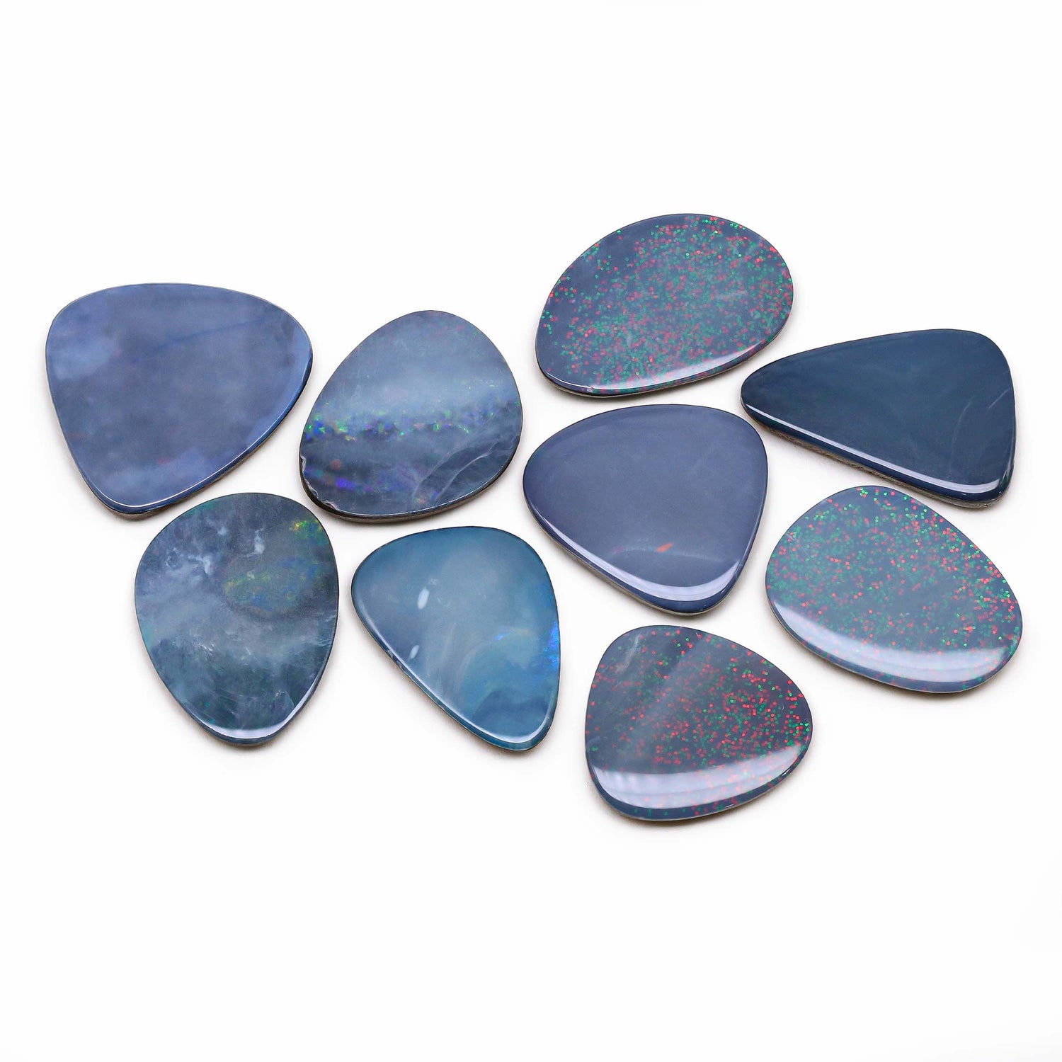 Australian Opal Doublet 15.50x14mm to 18.50x16.50mm Mix Smooth Slices