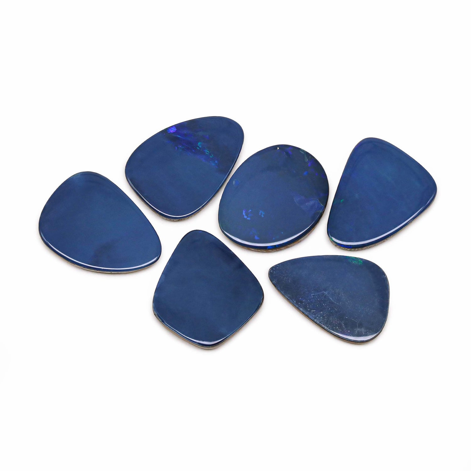 Australian Opal Doublet 19.50x13mm to 19.50x14.50mm Mix Smooth Slices