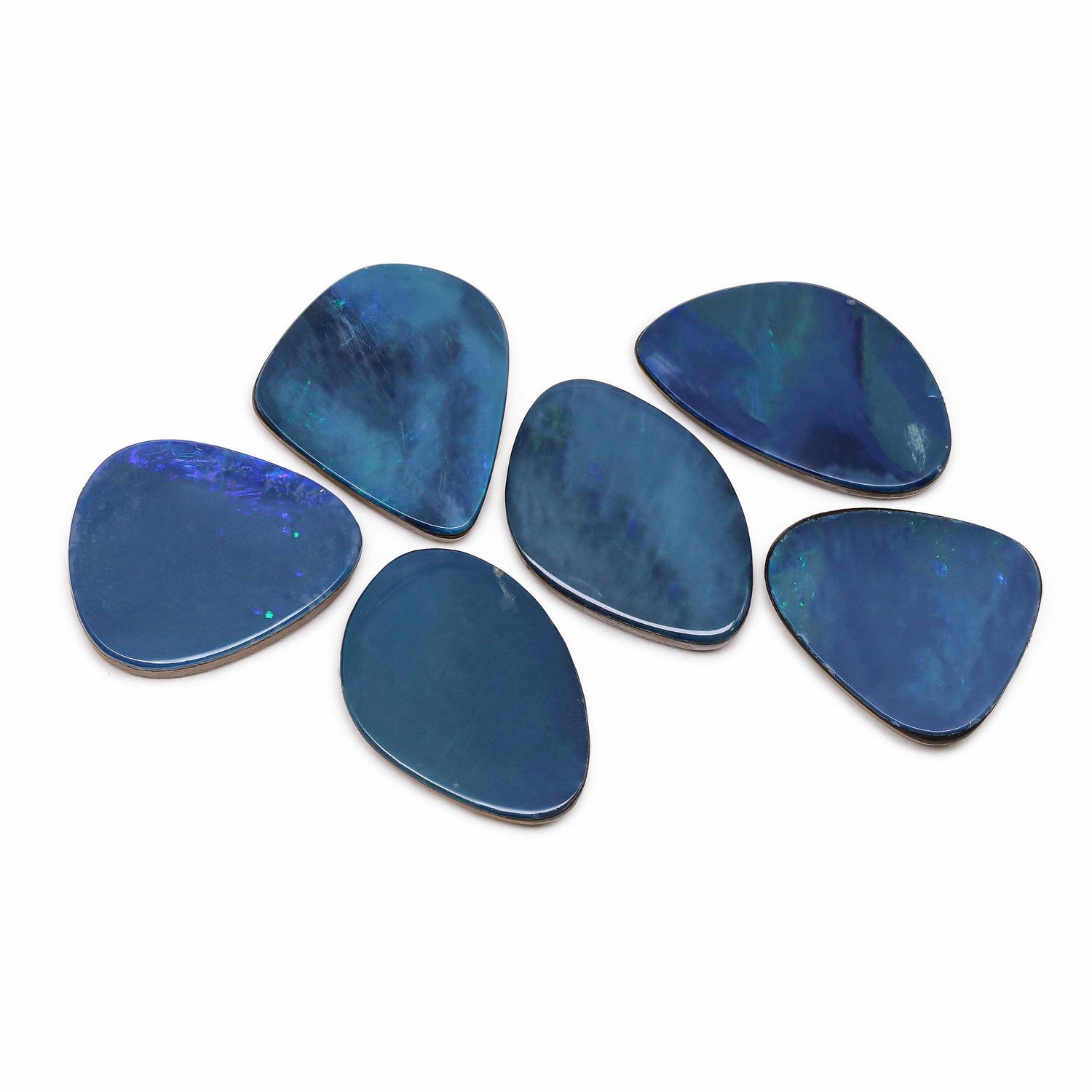 Australian Opal Doublet 19.50x17mm to 24x14mm Mix Smooth Slices