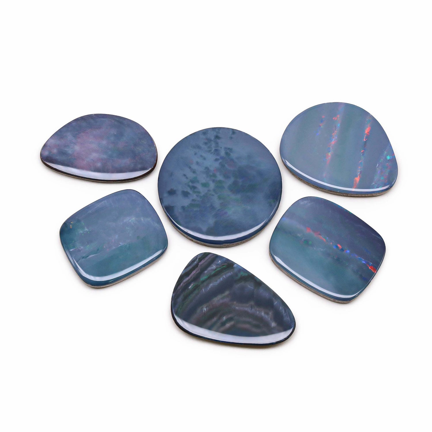 Australian Opal Doublet 20x16.50mm to 24x24mm Mix Smooth Slices