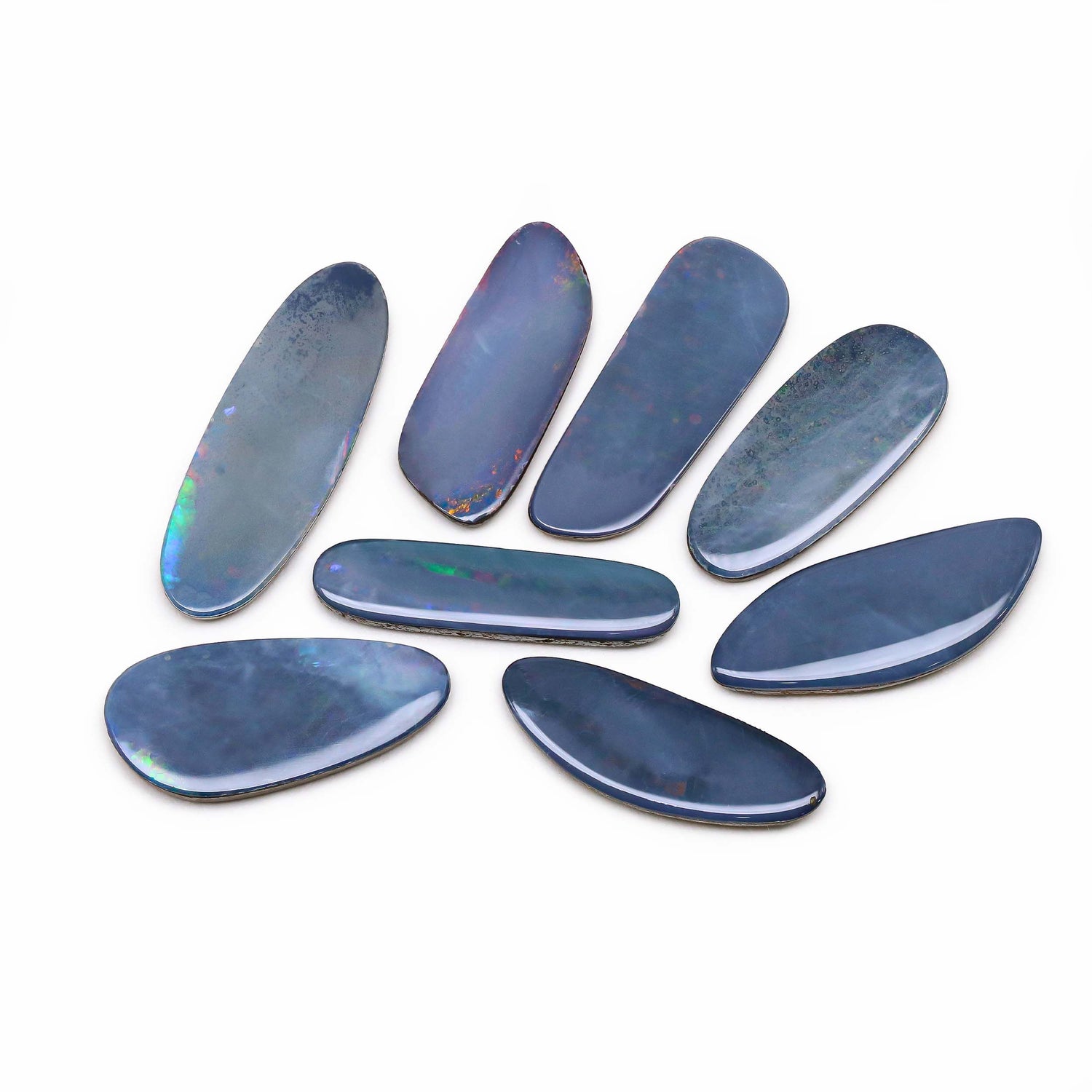 Australian Opal Doublet 20.50x8.50mm to 26x9mm Mix Smooth Slices
