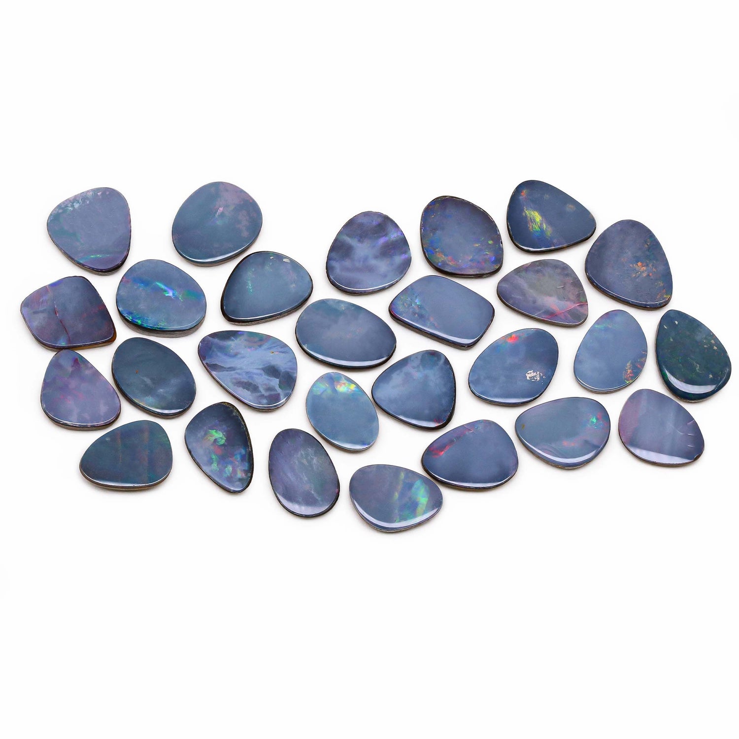 Australian Opal Doublet 9.50x7mm to 11.50x8.50mm Mix Smooth Slices