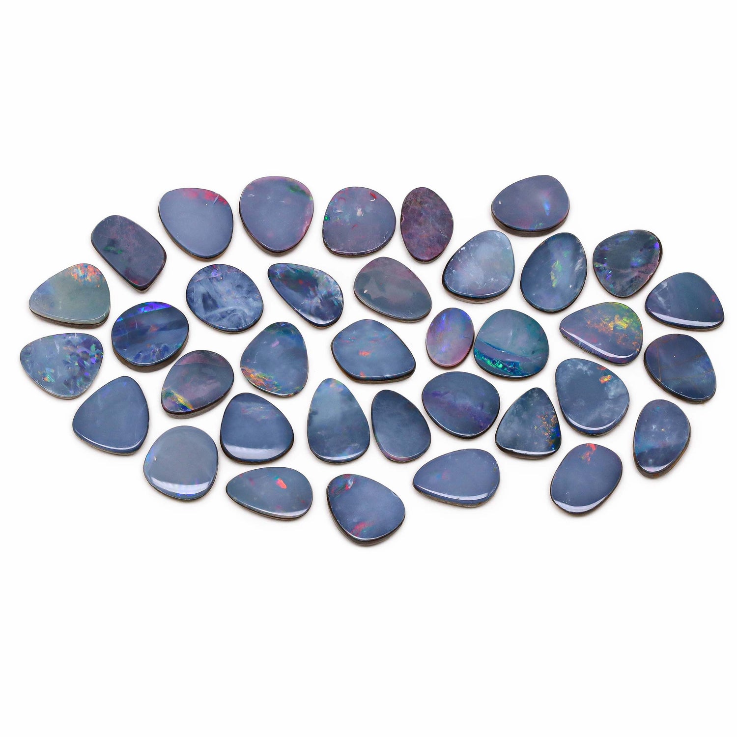 Australian Opal Doublet 7.50x5.50mm to 10x8mm Mix Smooth Slices