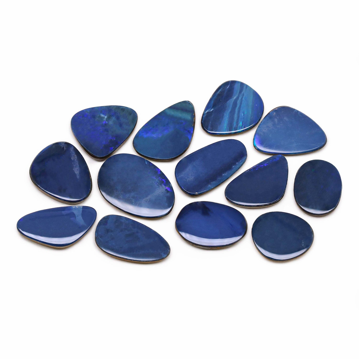 Australian Opal Doublet 13x10.50mm to 18.50x13mm Mix Smooth Slices