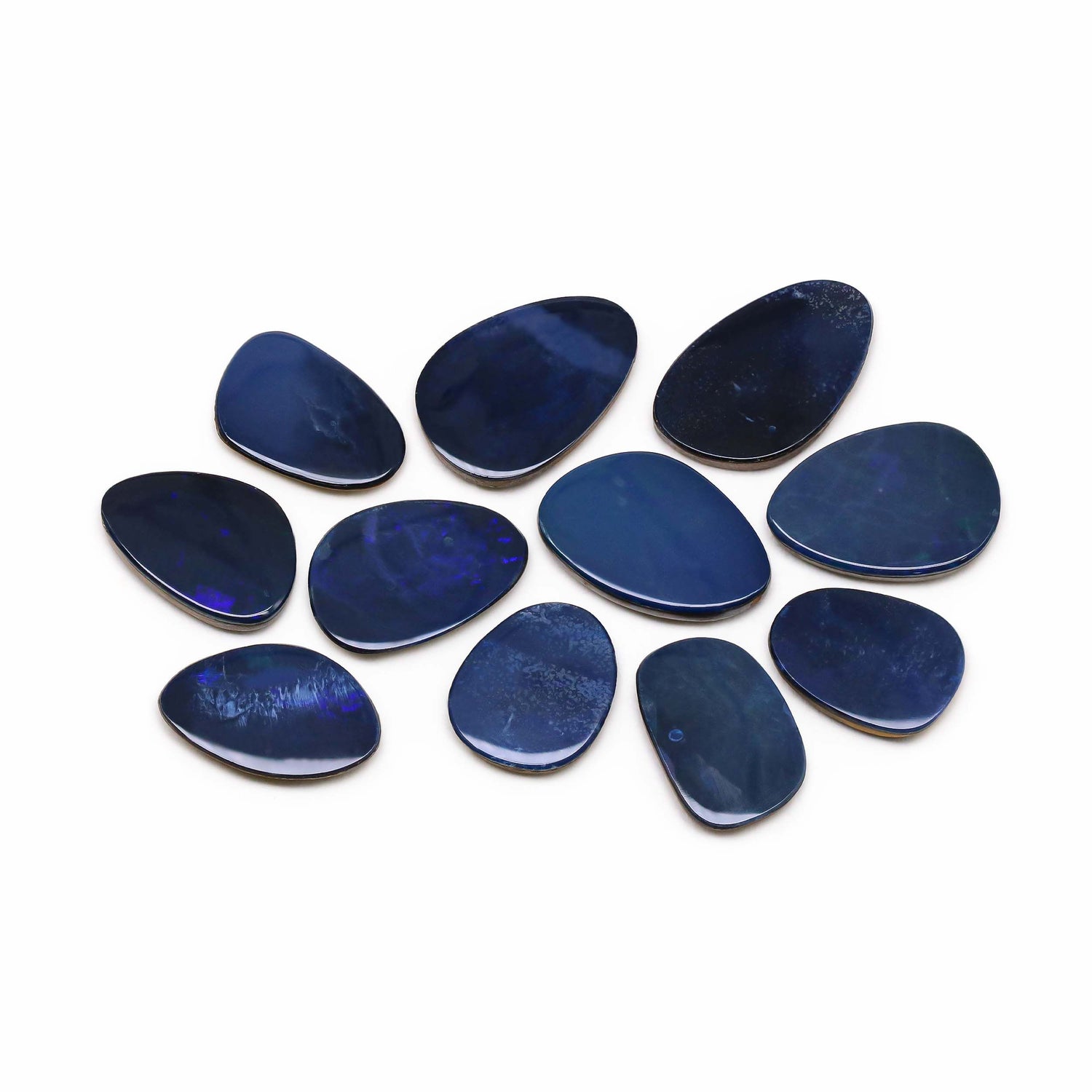 Australian Opal Doublet 14x10mm to 18x11mm Mix Smooth Slices
