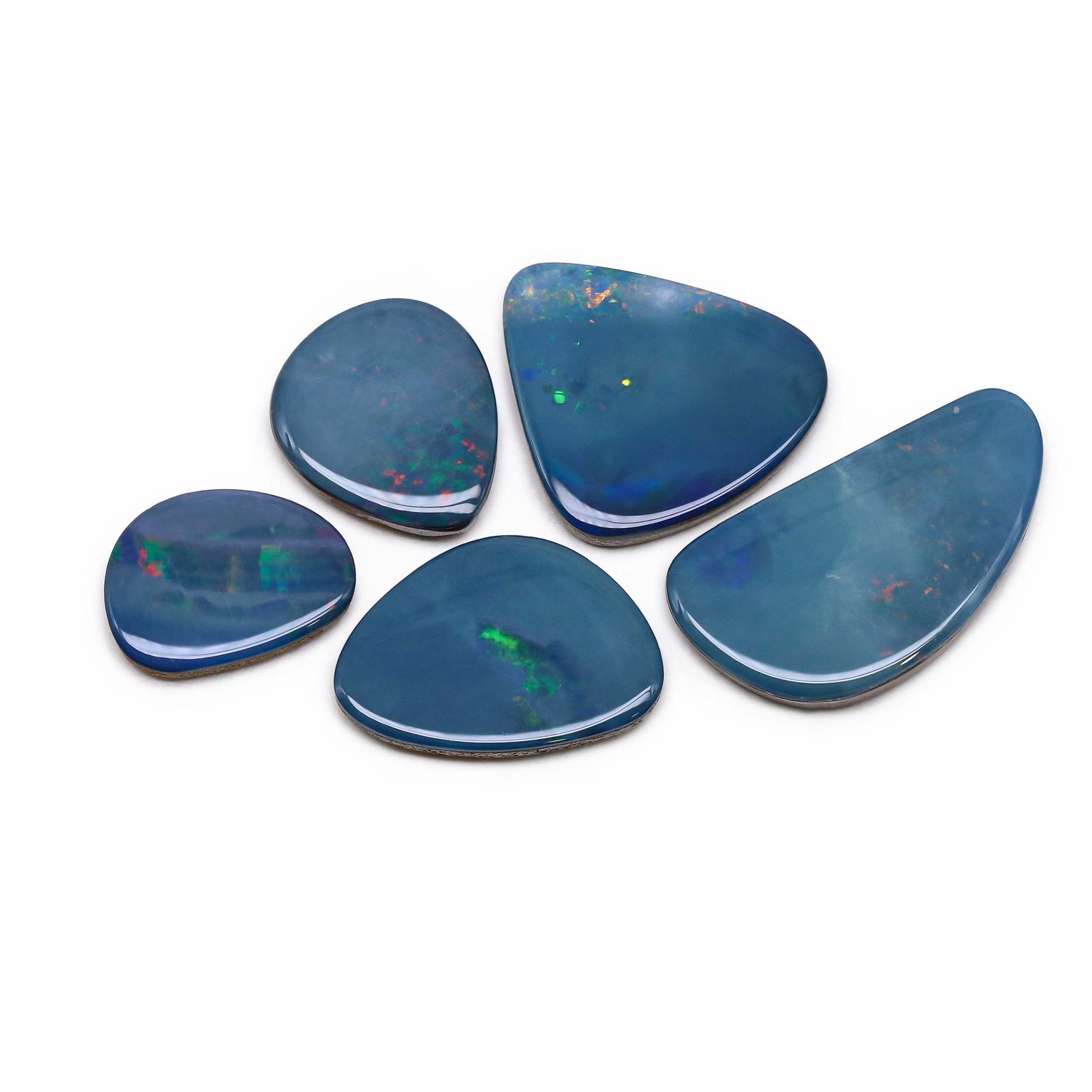 Australian Opal Doublet 14x10mm to 23x12.50mm Mix Smooth Slices