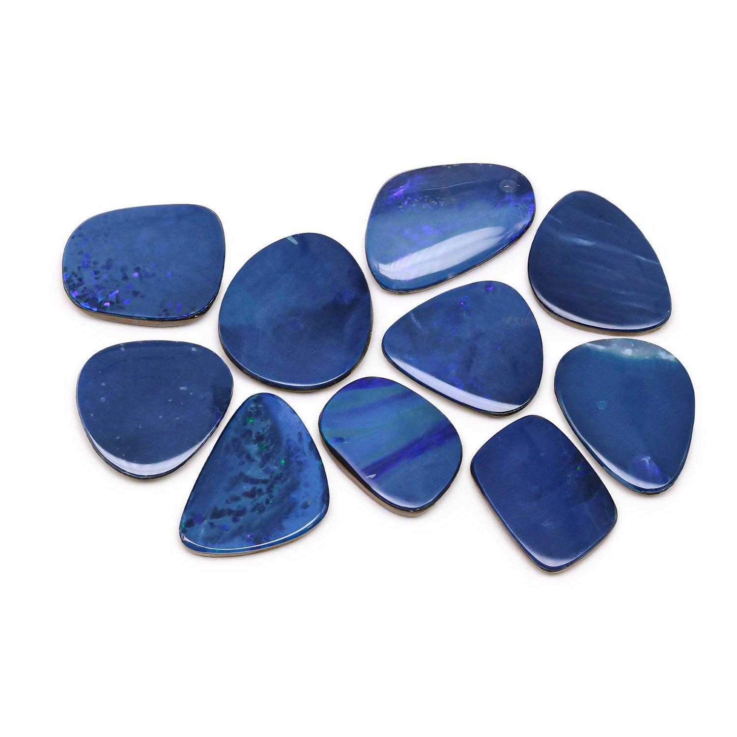 Australian Opal Doublet 15x11mm to 18x13mm Mix Smooth Slices