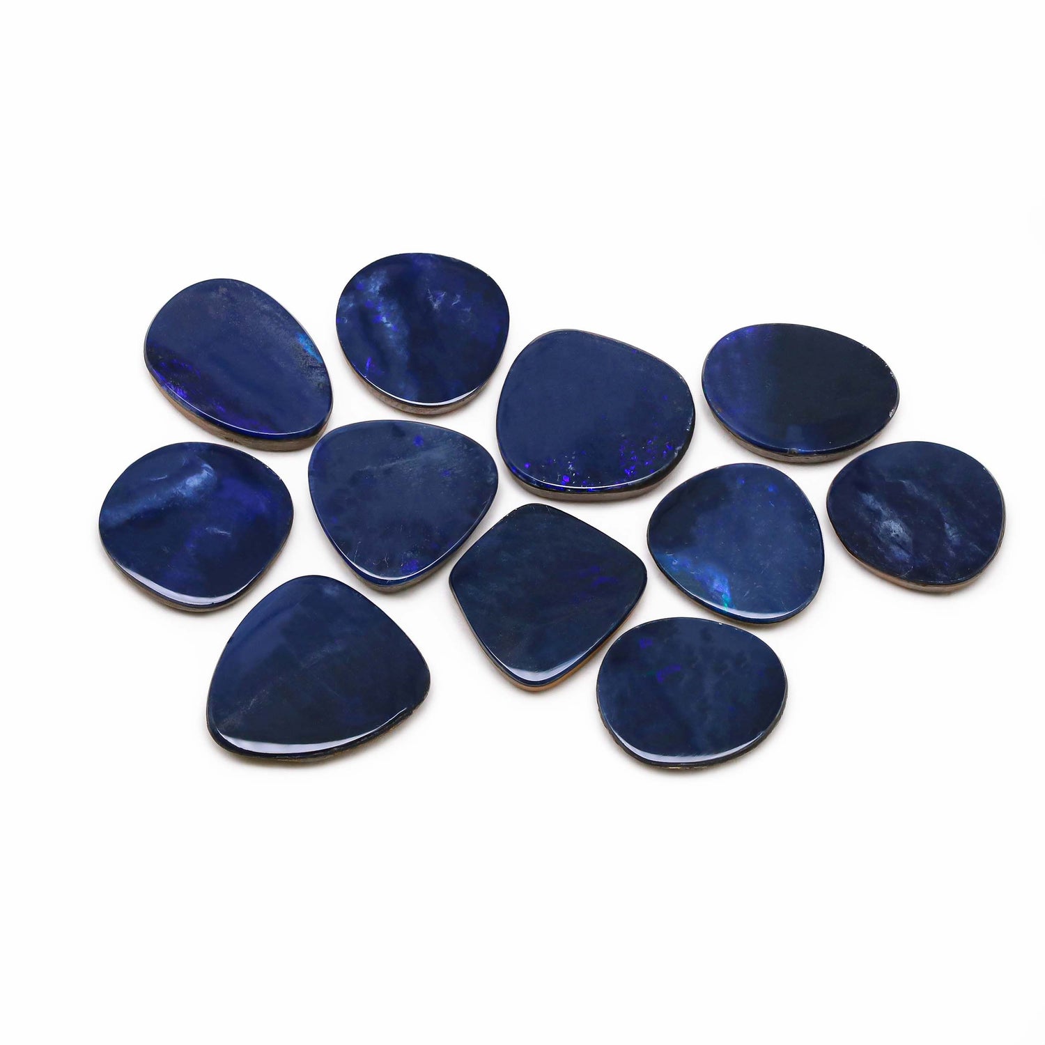 Australian Opal Doublet 15x13mm to 16x13.50mm Mix Smooth Slices