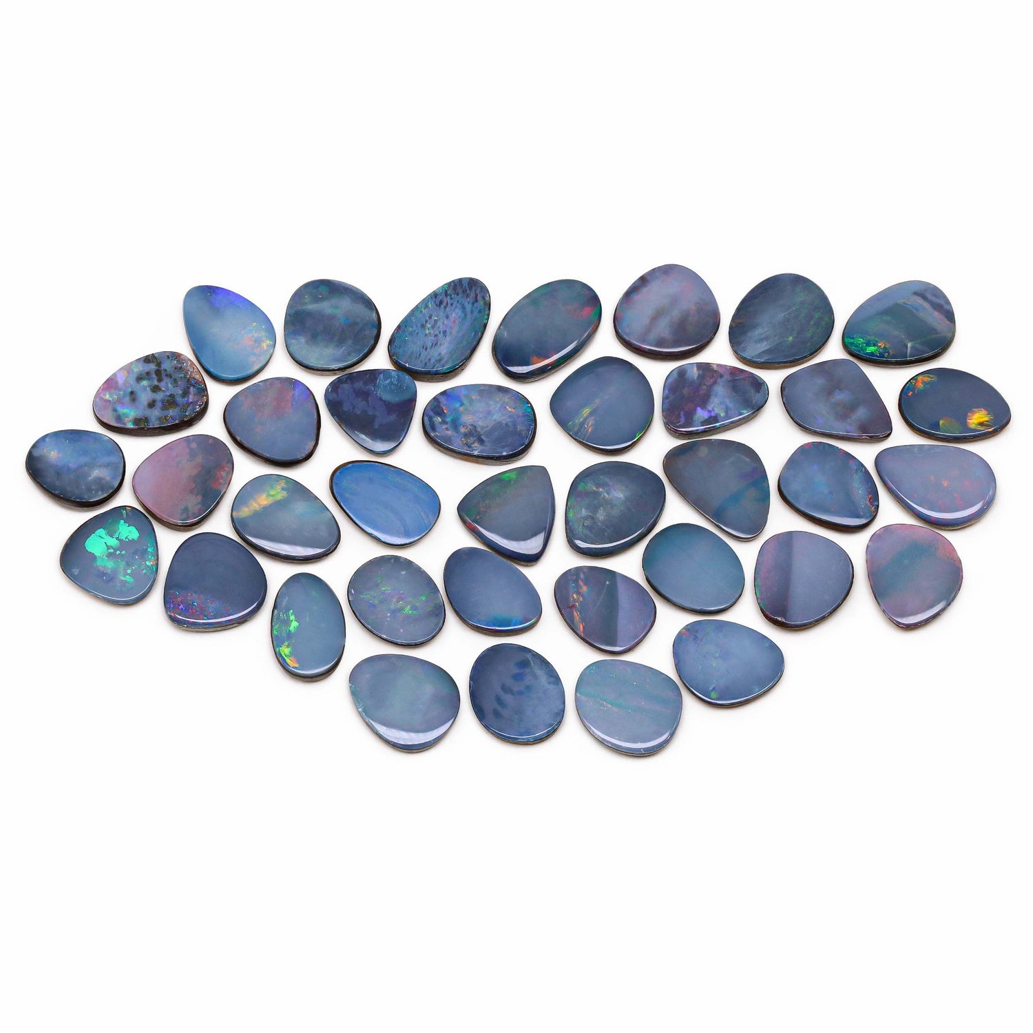 Australian Opal Doublet 8.50x8mm to 11x7.50mm Mix Smooth Slices