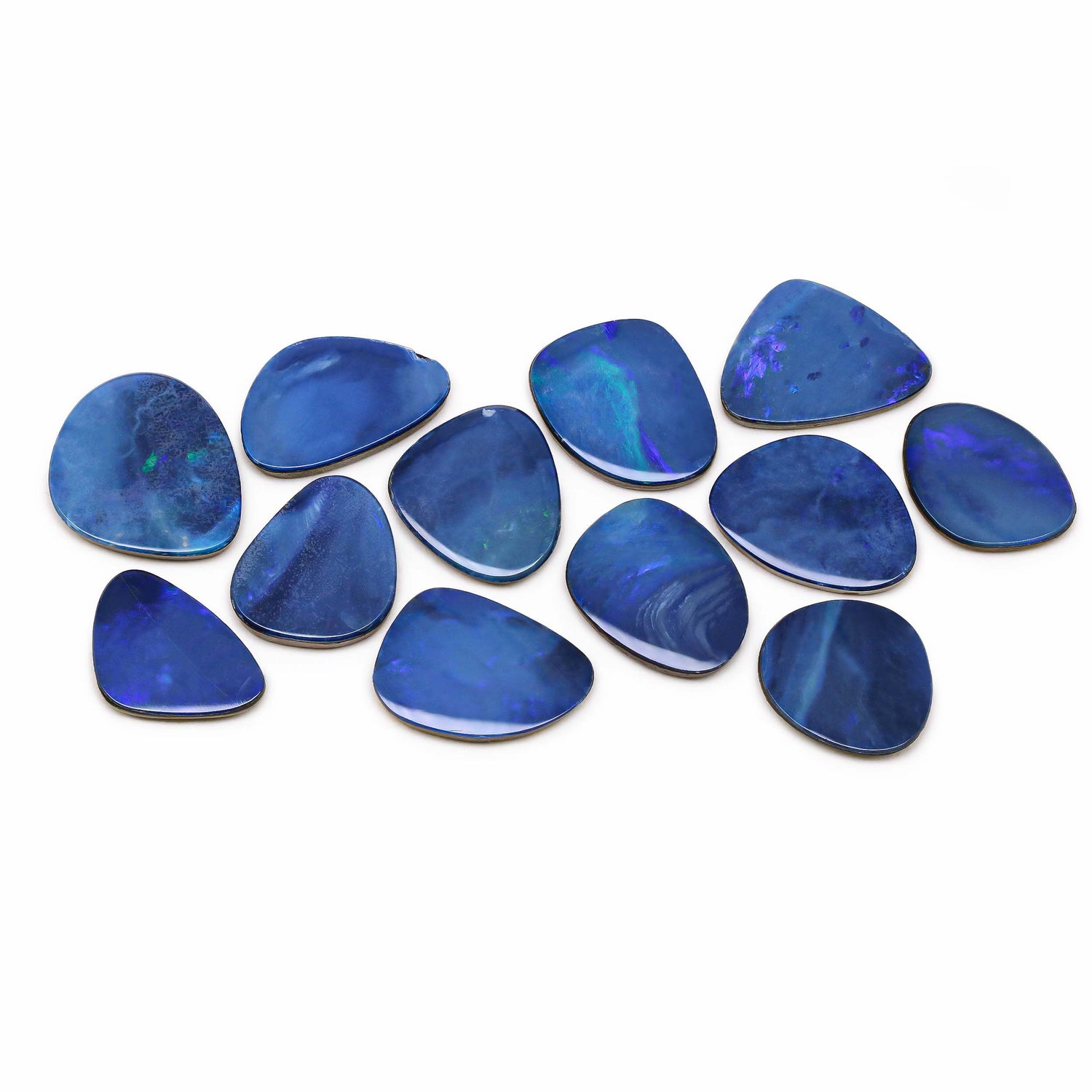 Australian Opal Doublet 16x11mm to 17x15.50mm Mix Smooth Slices