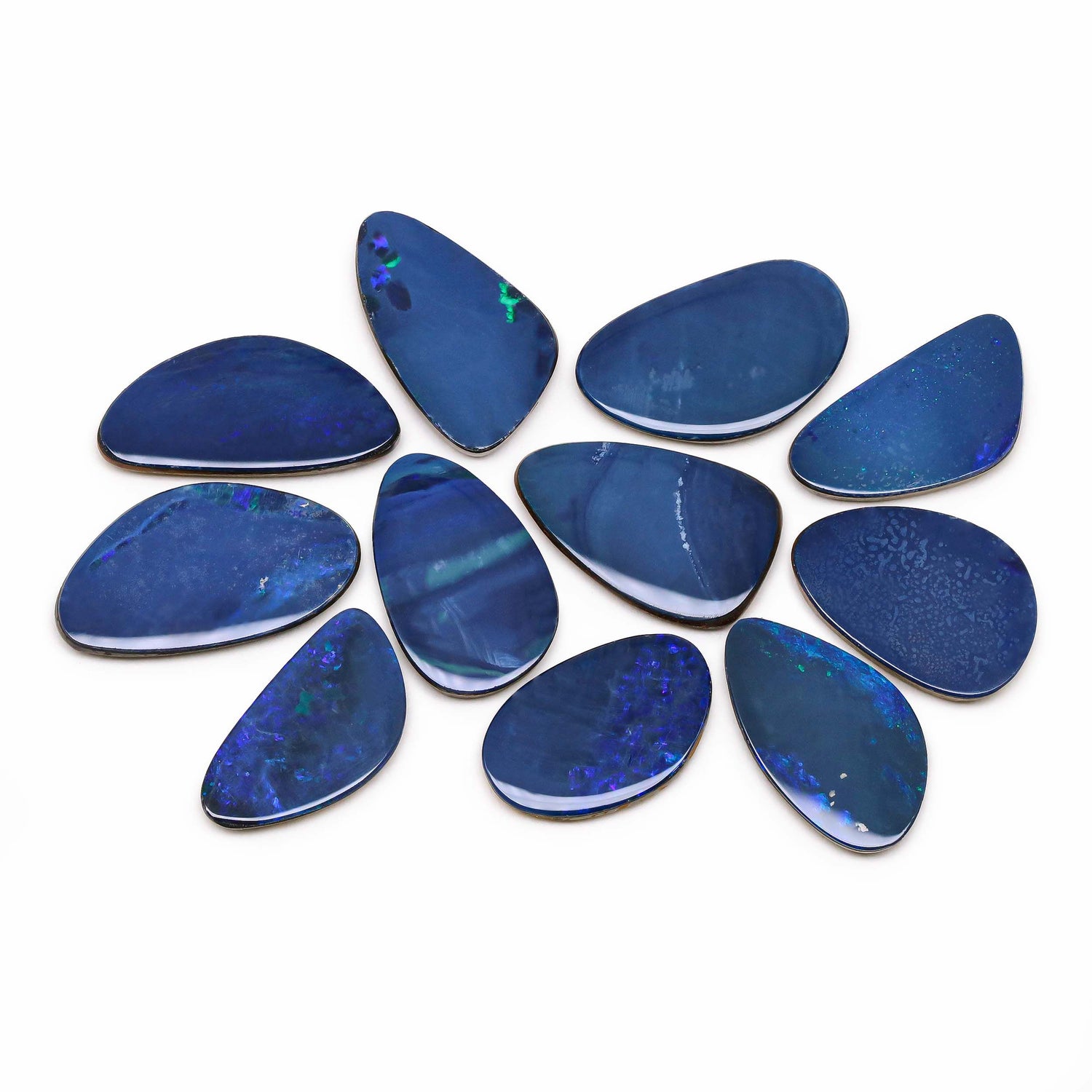 Australian Opal Doublet 18x10mm to 21.50x12mm Mix Smooth Slices
