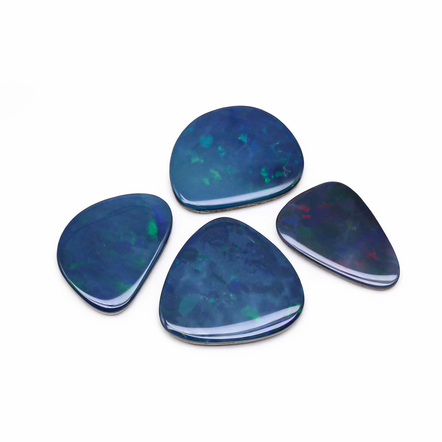 Australian Opal Doublet 18x11mm to 19x17mm Mix Smooth Slices