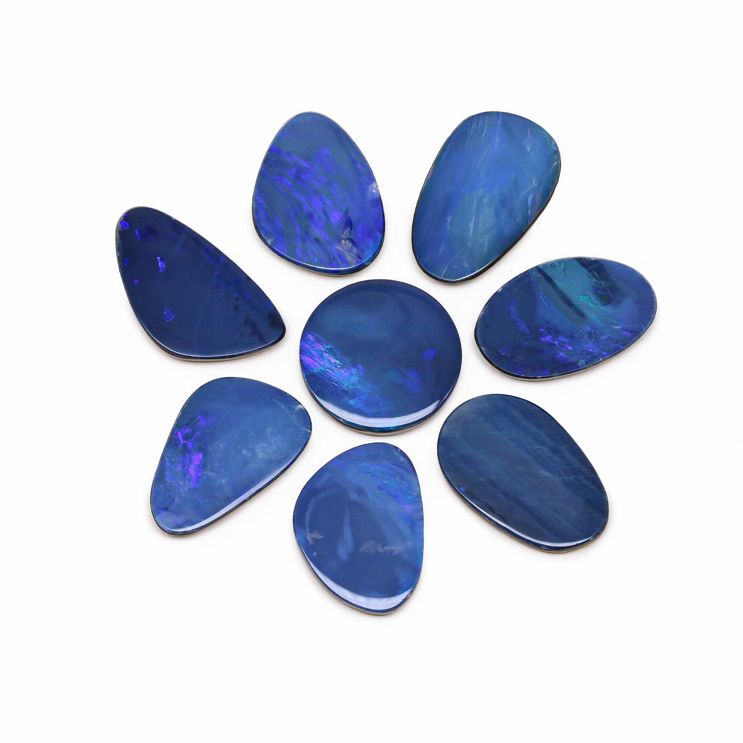 Australian Opal Doublet 18x18mm to 23x13mm Mix Smooth Slices