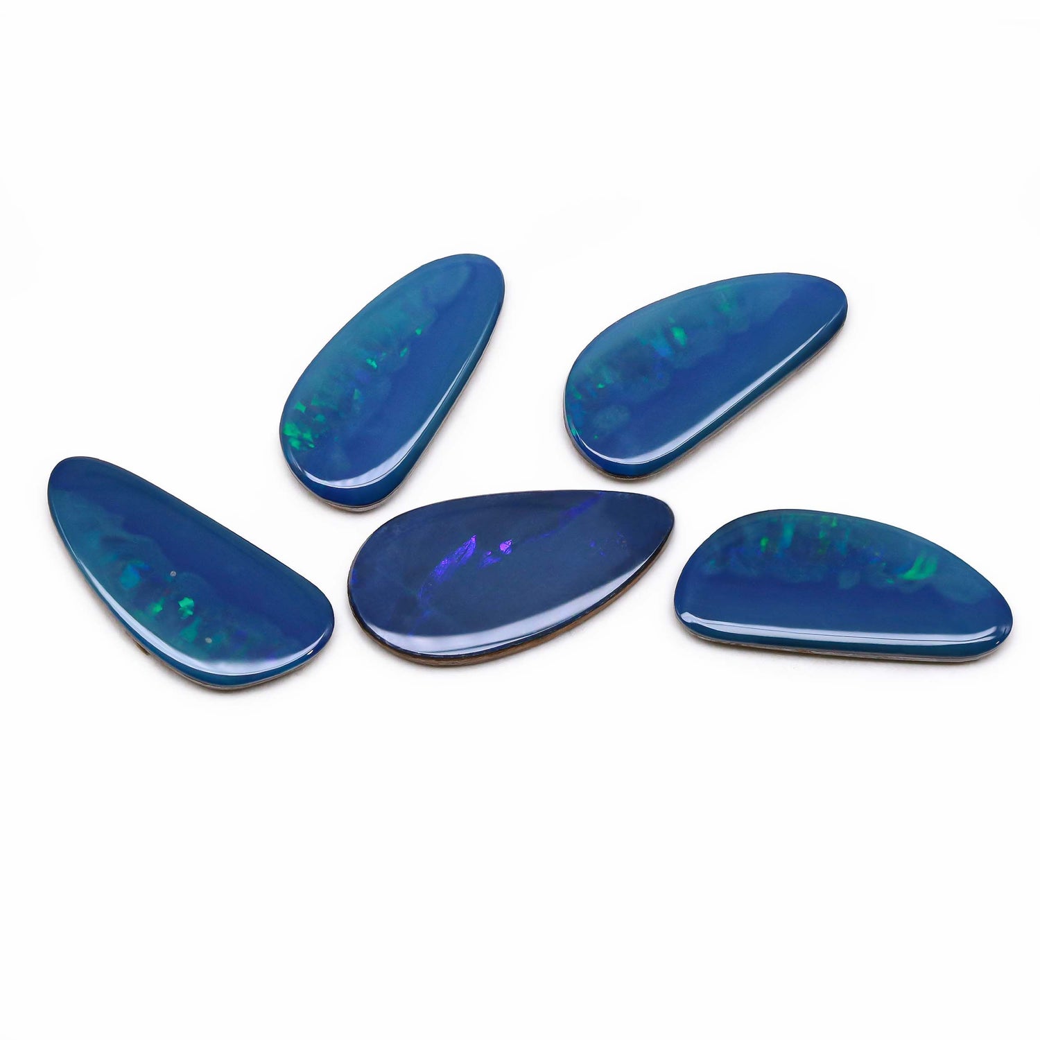 Australian Opal Doublet 20x9.50mm to 22x11mm Mix Smooth Slices