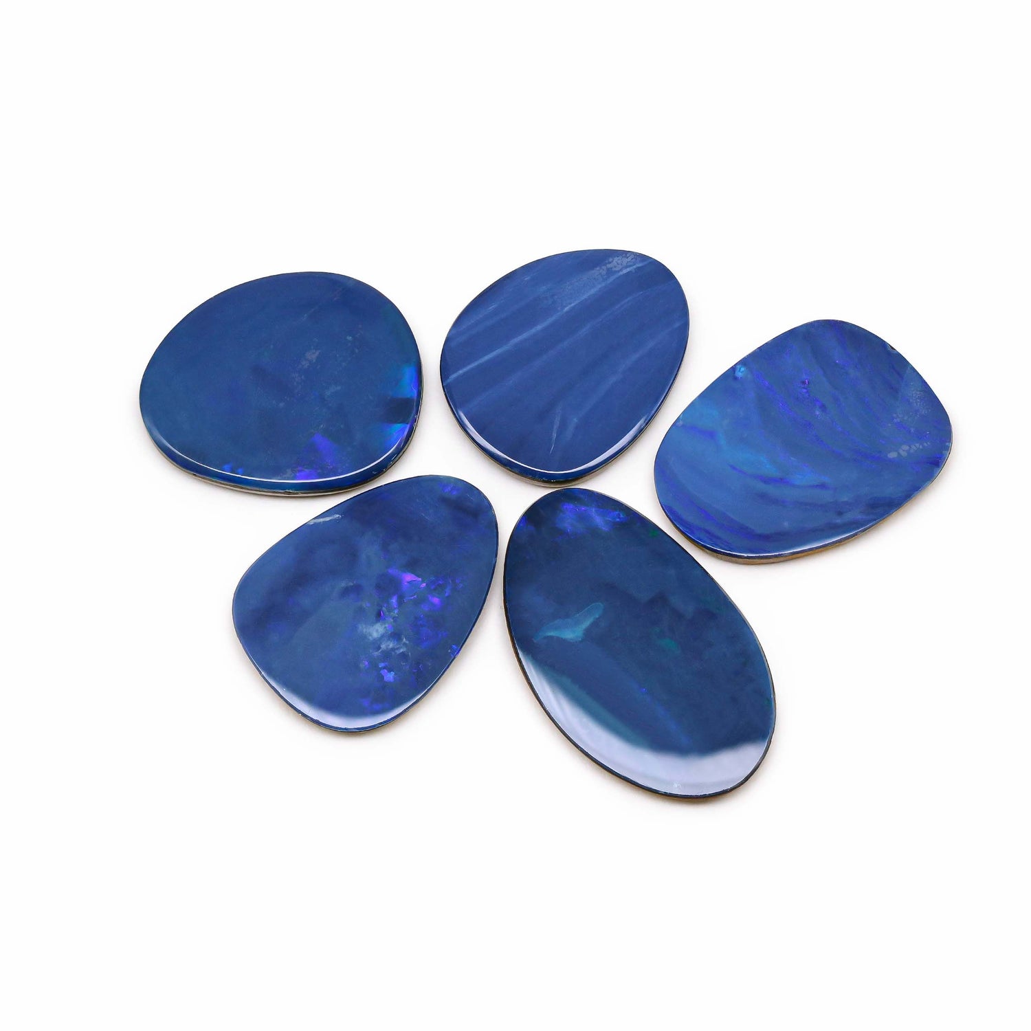 Australian Opal Doublet 20.50x17mm to 27.50x17mm Mix Smooth Slices