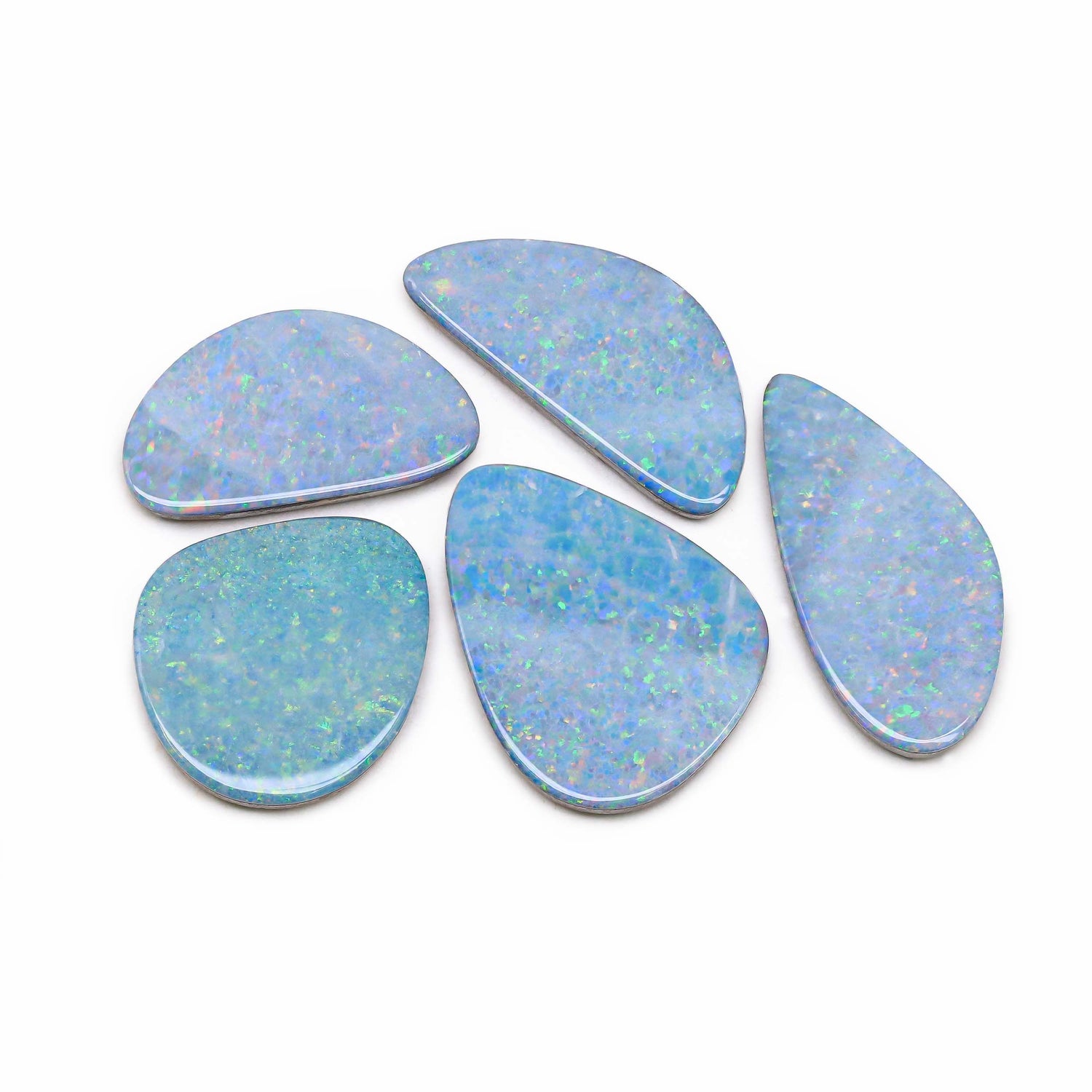Australian Opal Doublet 23x13mm to 24x19mm Mix Smooth Slices