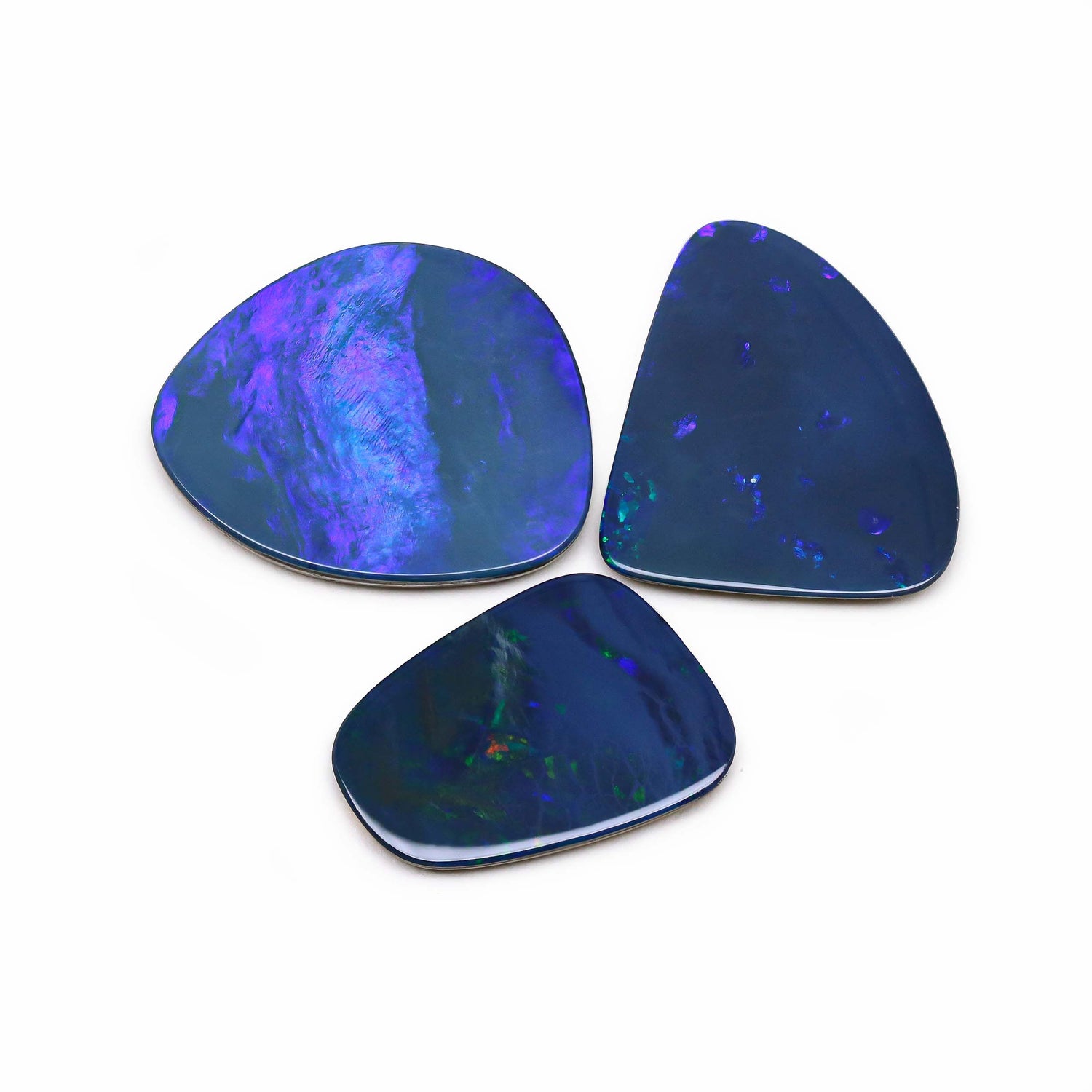 Australian Opal Doublet 23.50x17mm to 28x22.50mm Mix Smooth Slices