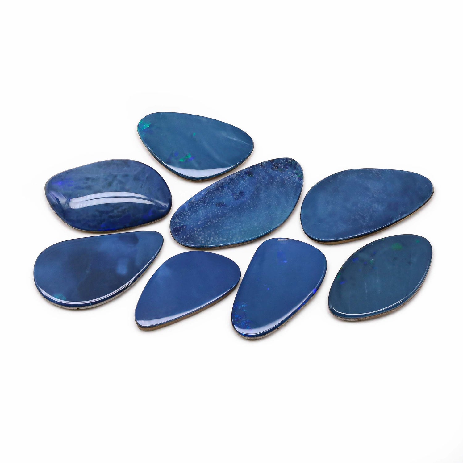 Australian Opal Doublet 18.50x10mm to 24x12mm Mix Smooth Slices