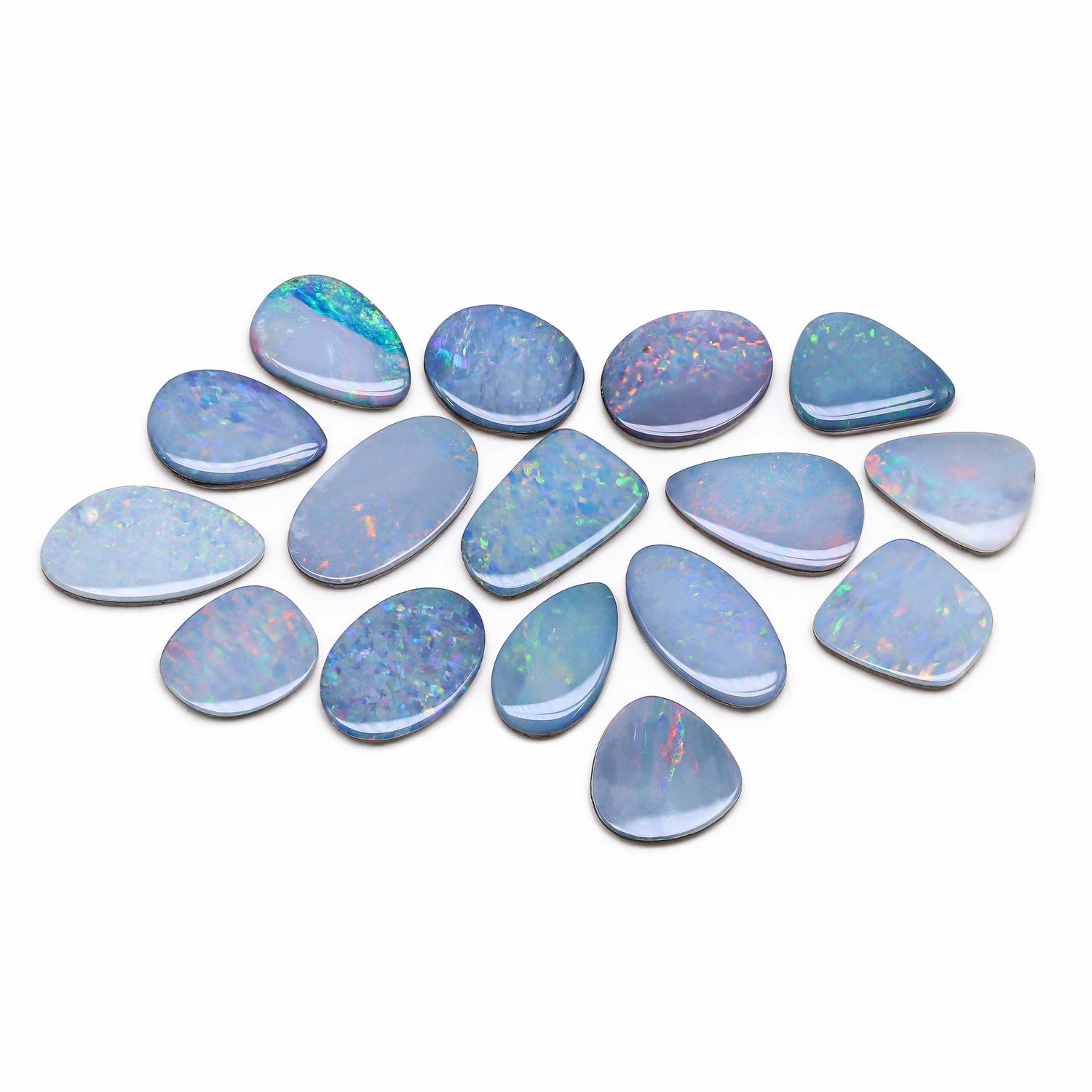 Australian Opal Doublet 10x8mm to 14.50x8mm Mix Smooth Slices