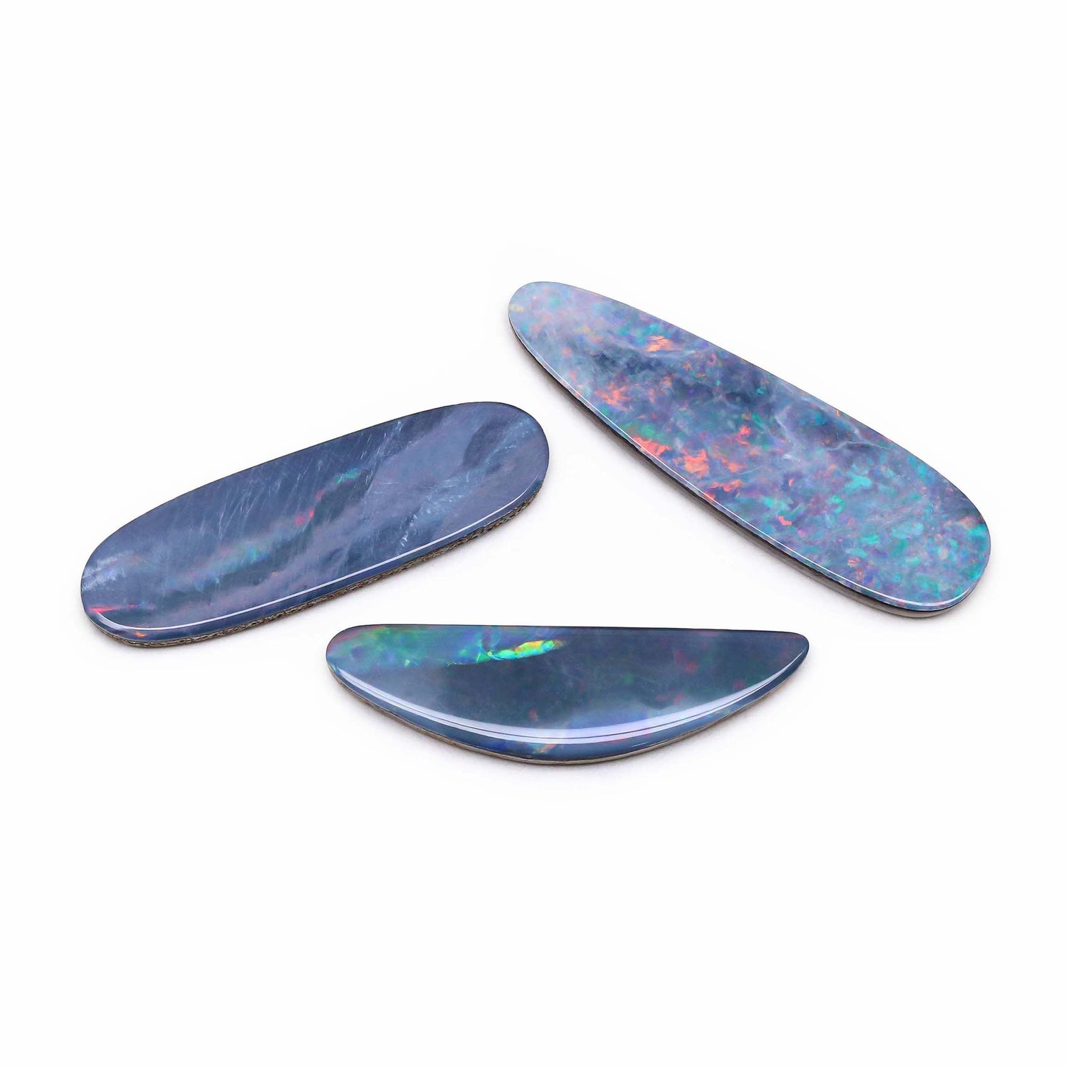 Australian Opal Doublet 28x9mm to 33x9mm Mix Smooth Slices