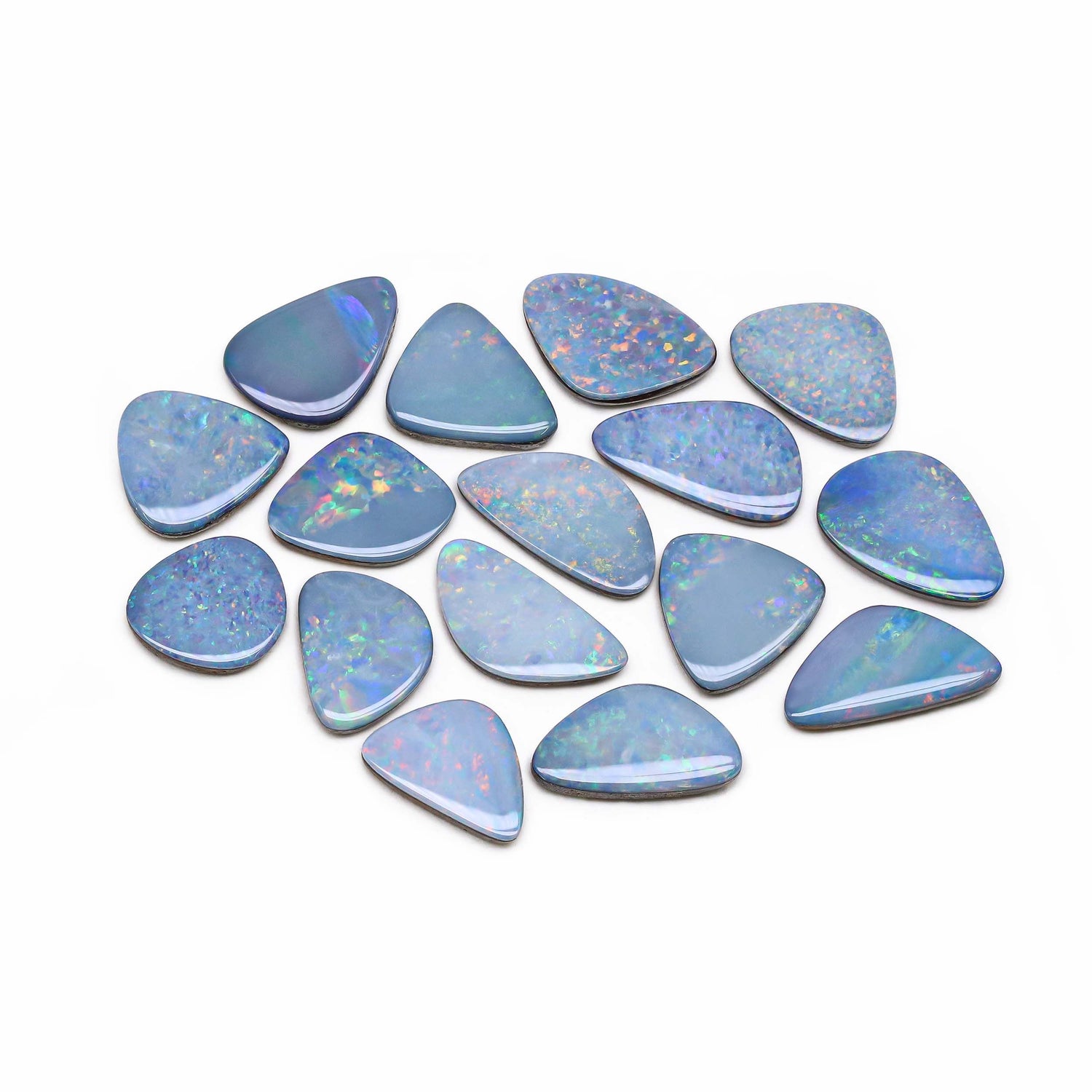 Australian Opal Doublet 10.50x9mm to 13.50x9mm Mix Smooth Slices