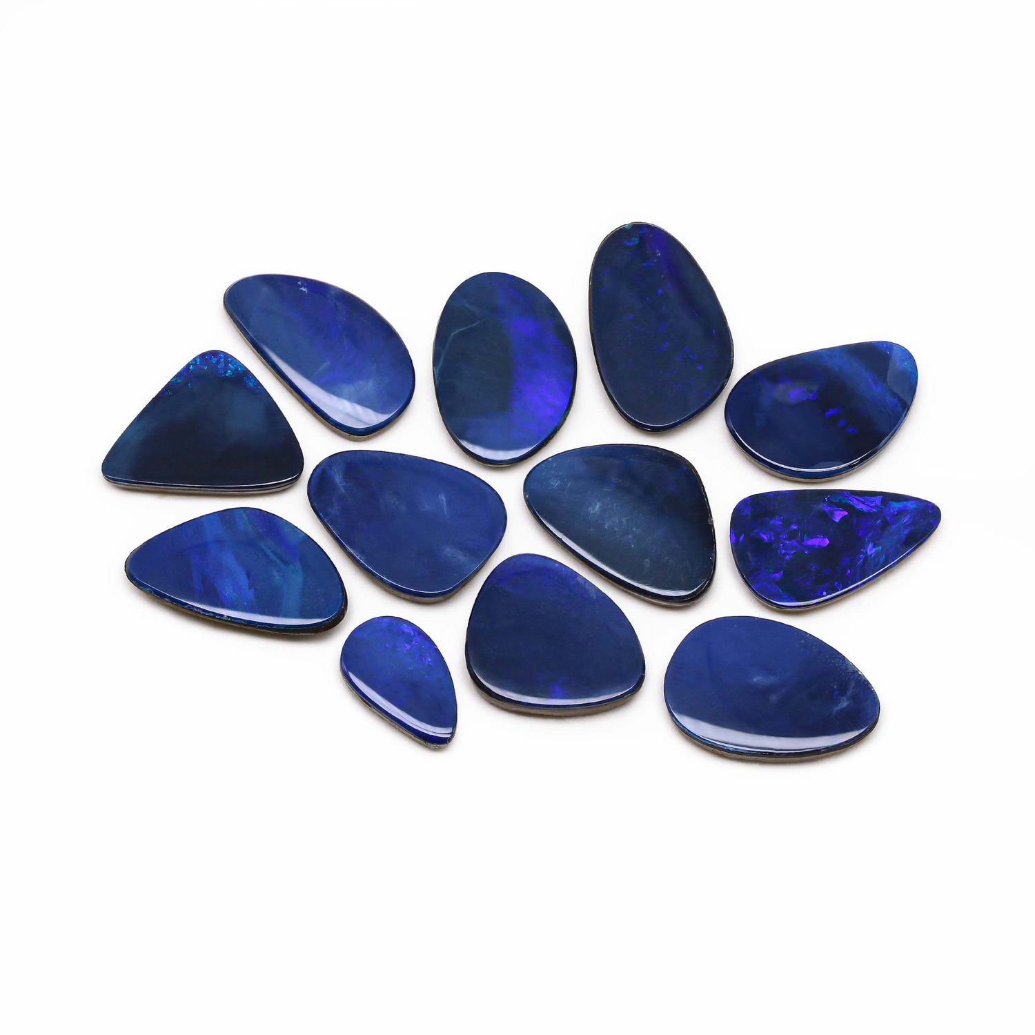 Australian Opal Doublet 11.50x7mm to 17.50x10.50mm Mix Smooth Slices