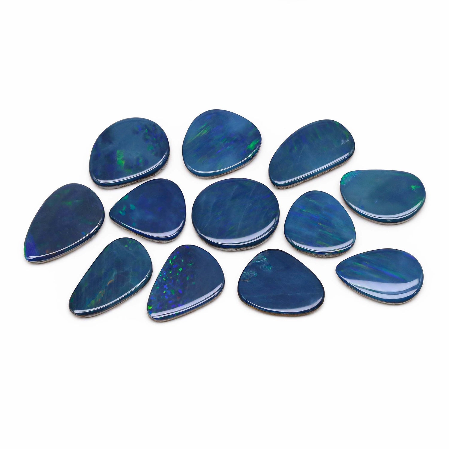 Australian Opal Doublet 12x10.50mm to 14x12mm Mix Smooth Slices