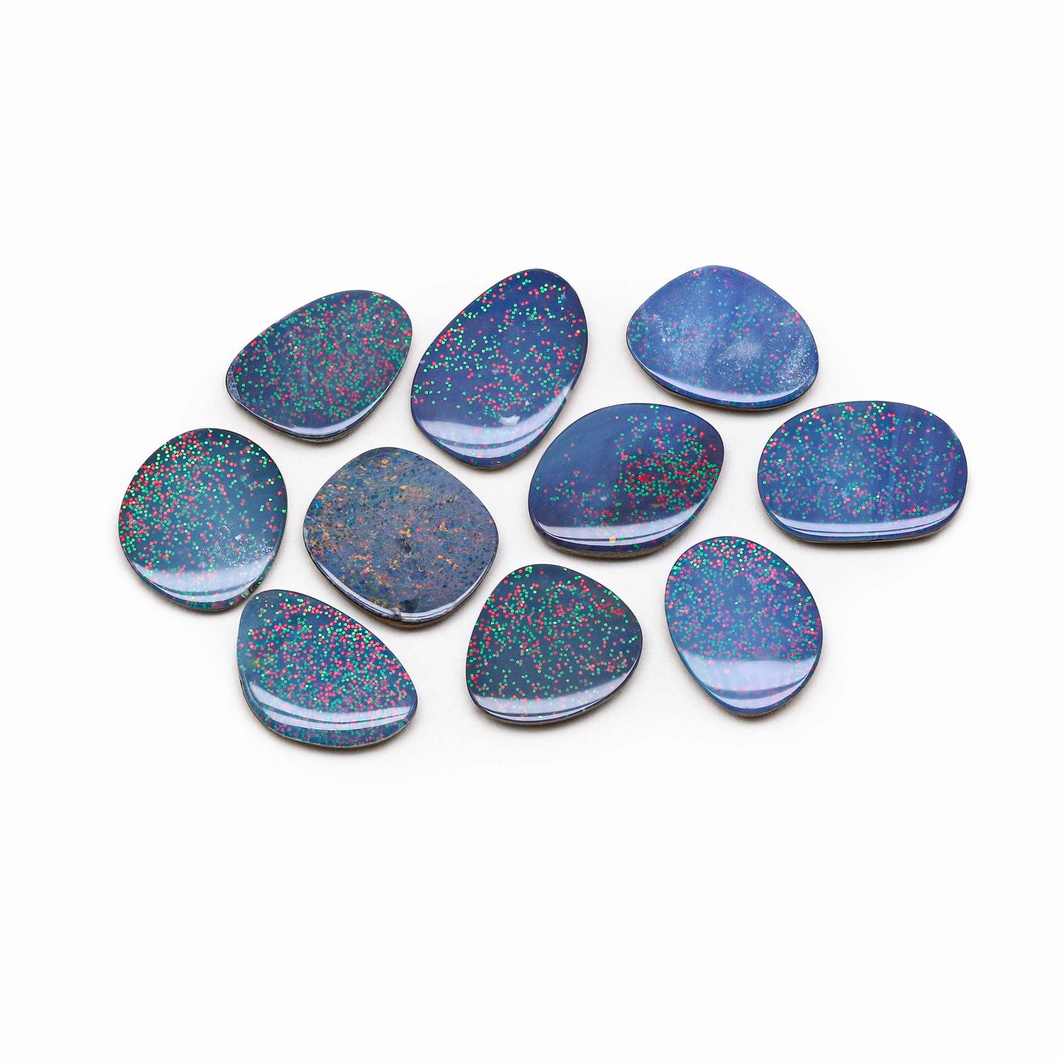 Australian Opal Doublet 13.50x9mm to 15x10mm Mix Smooth Slices