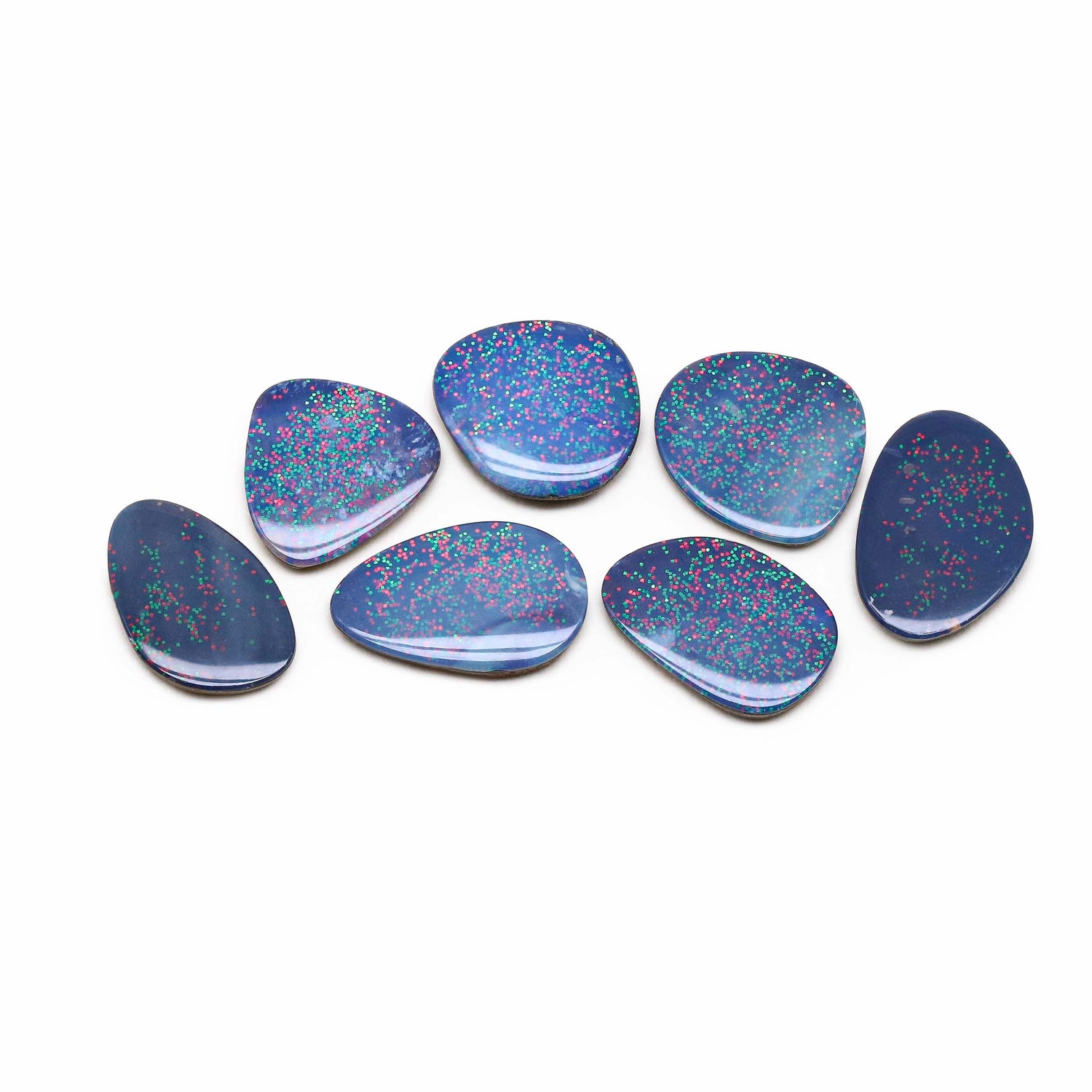 Australian Opal Doublet 13x12mm to 16x11mm Mix Smooth Slices