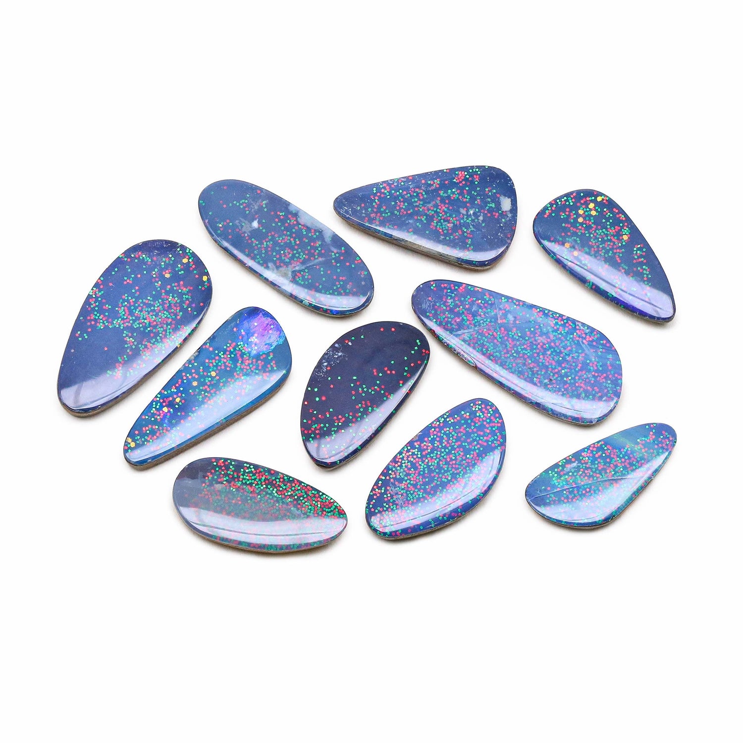 Australian Opal Doublet 14.50x7mm to 20.50x9mm Mix Smooth Slices