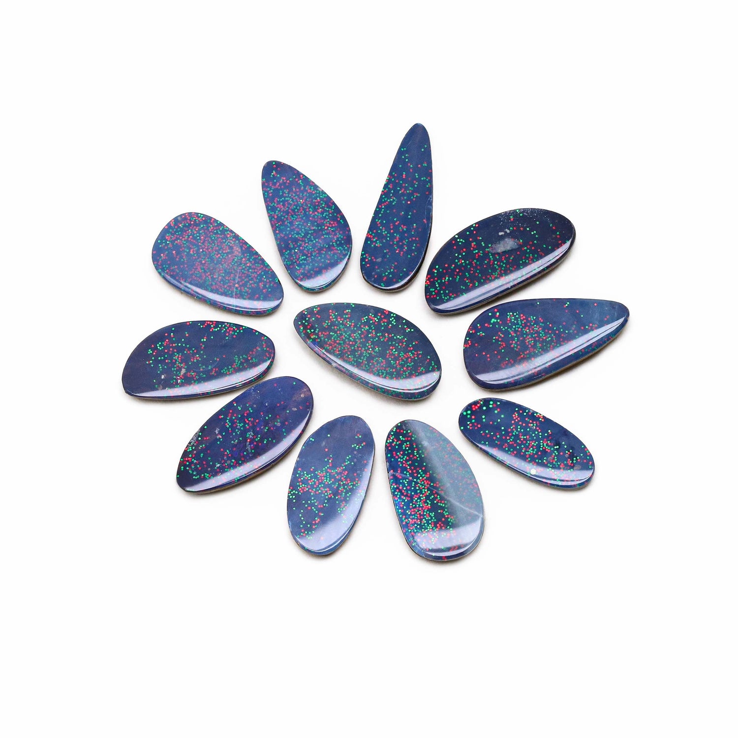 Australian Opal Doublet 16x7mm to 18.50x9.50mm Mix Smooth Slices
